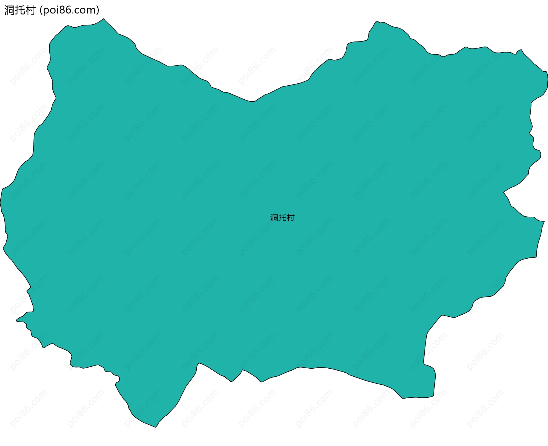 洞托村边界地图