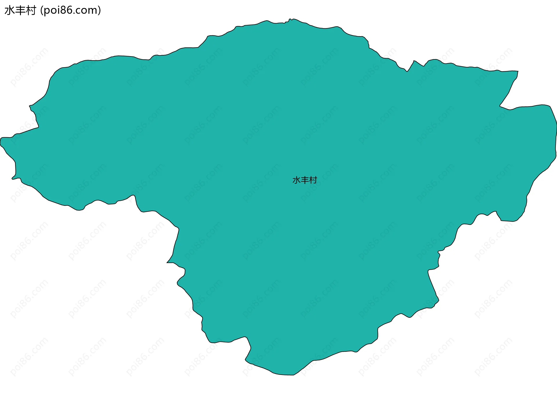 水丰村边界地图