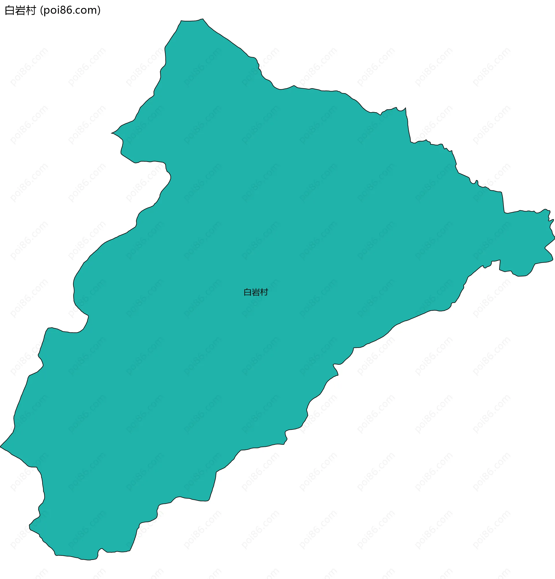 白岩村边界地图