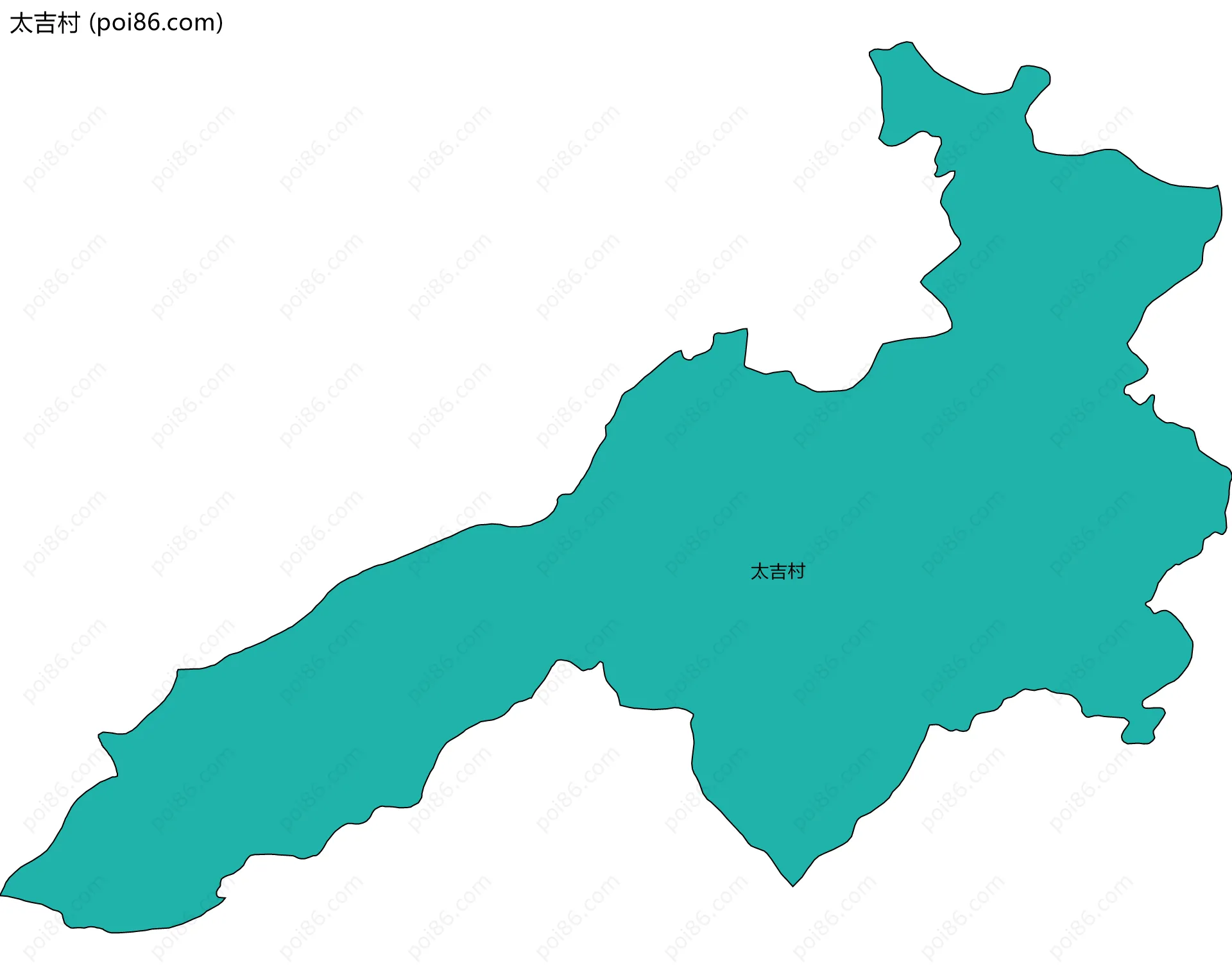 太吉村边界地图