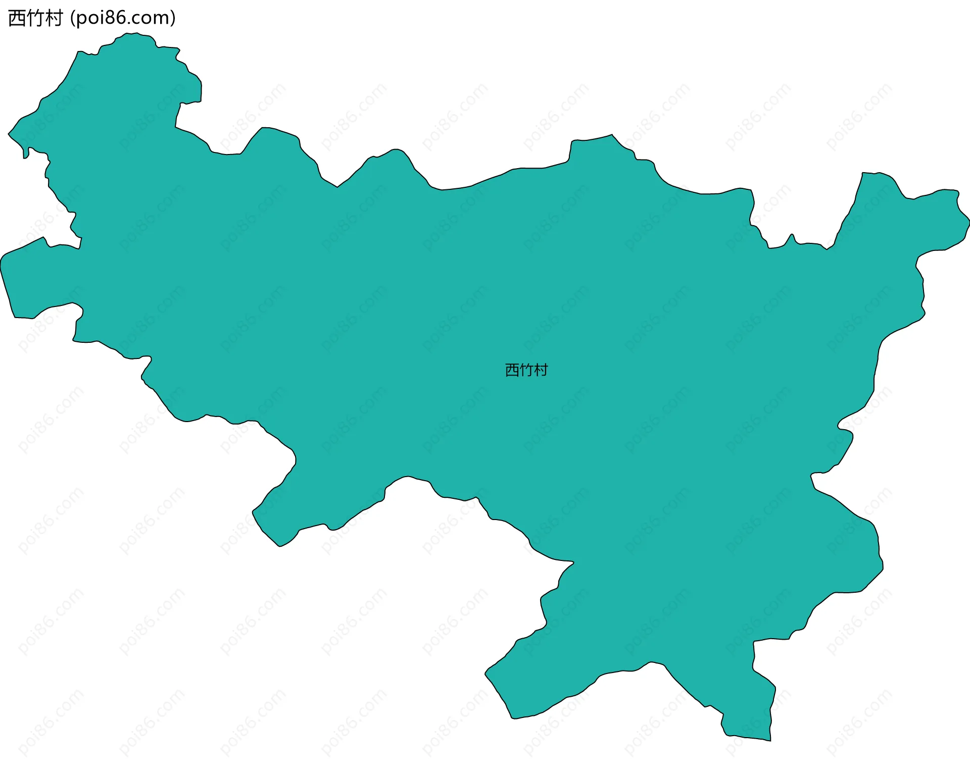 西竹村边界地图