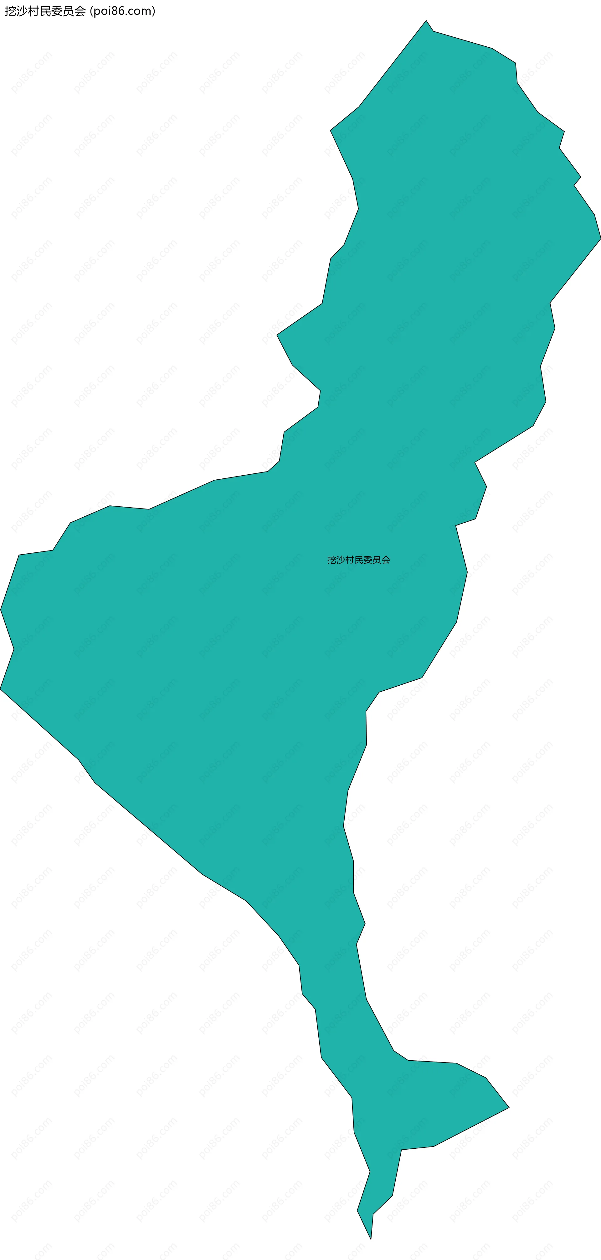 挖沙村民委员会边界地图