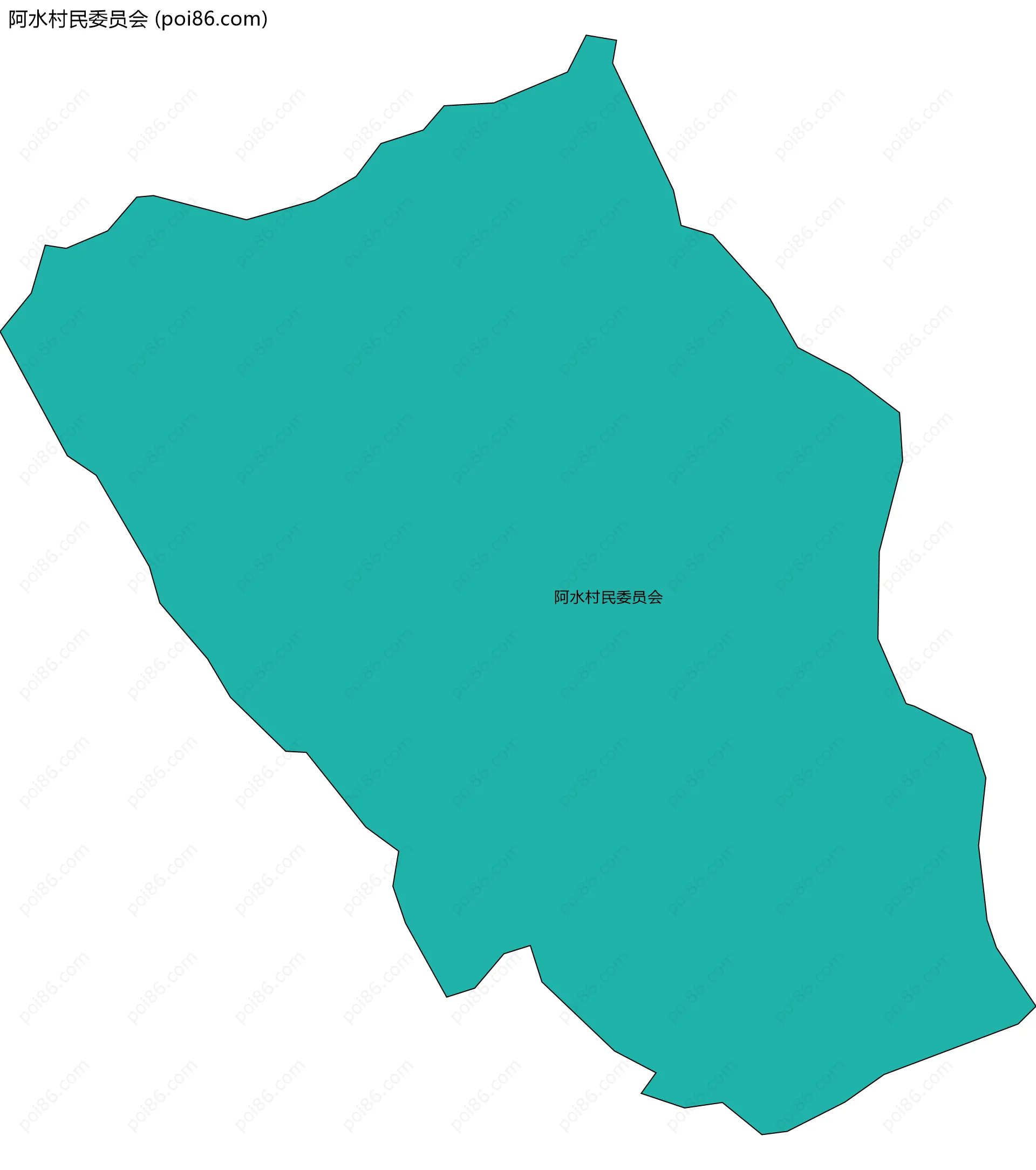 阿水村民委员会边界地图