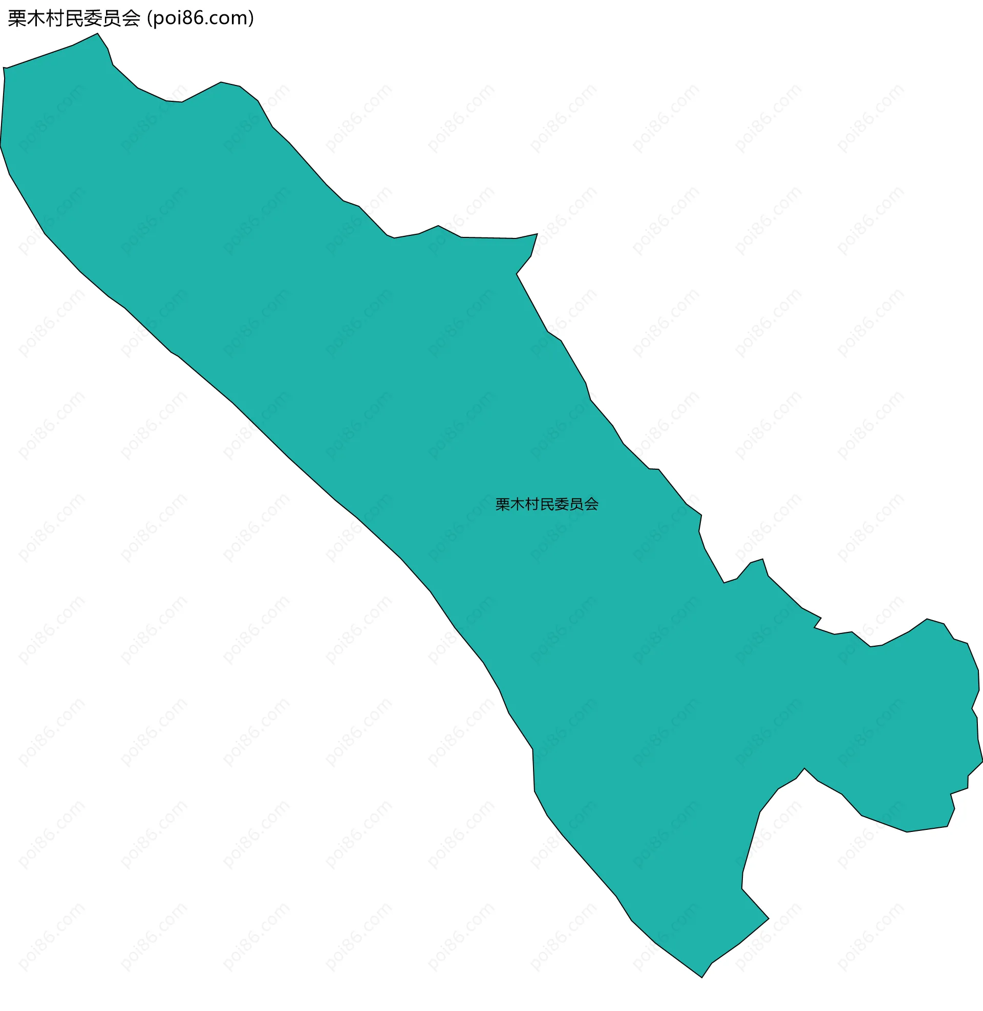 栗木村民委员会边界地图