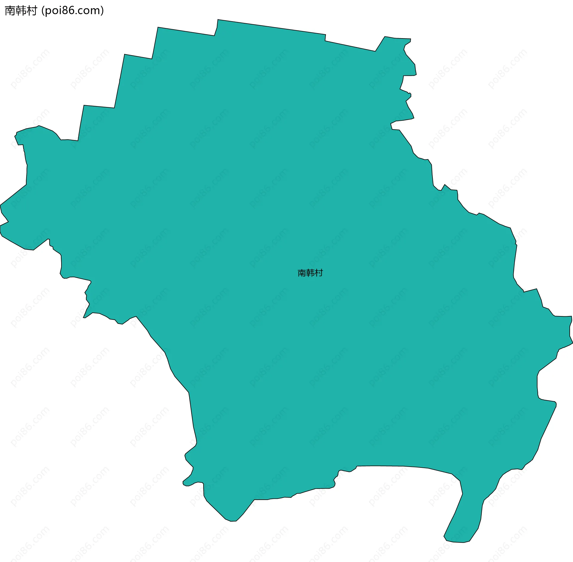 南韩村边界地图