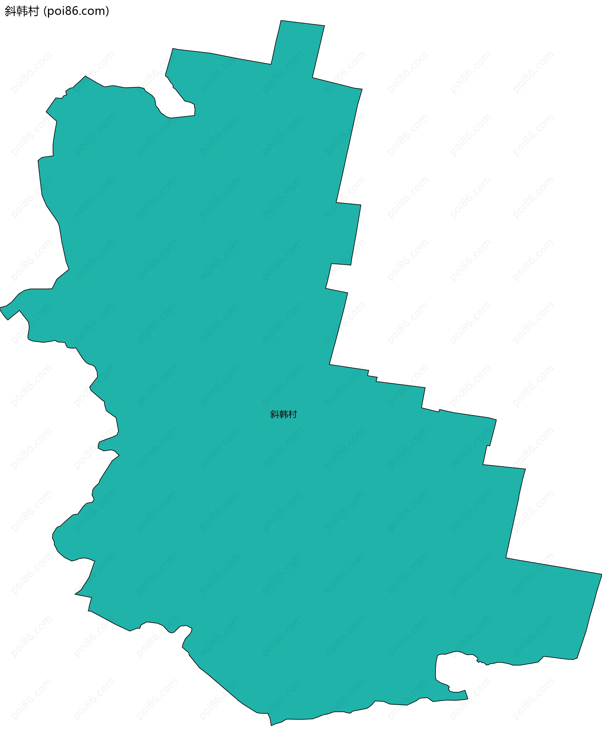 斜韩村边界地图