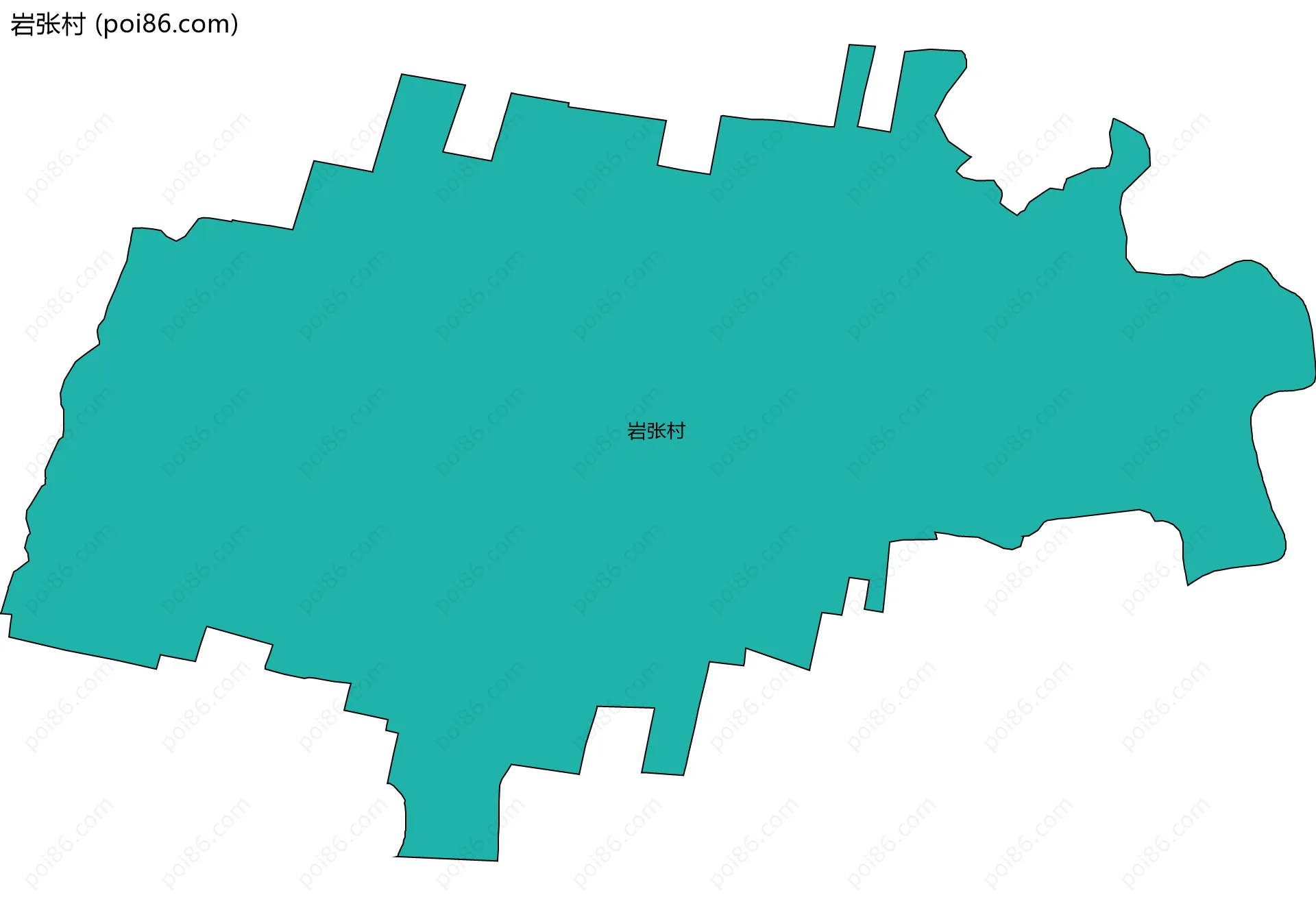 岩张村边界地图