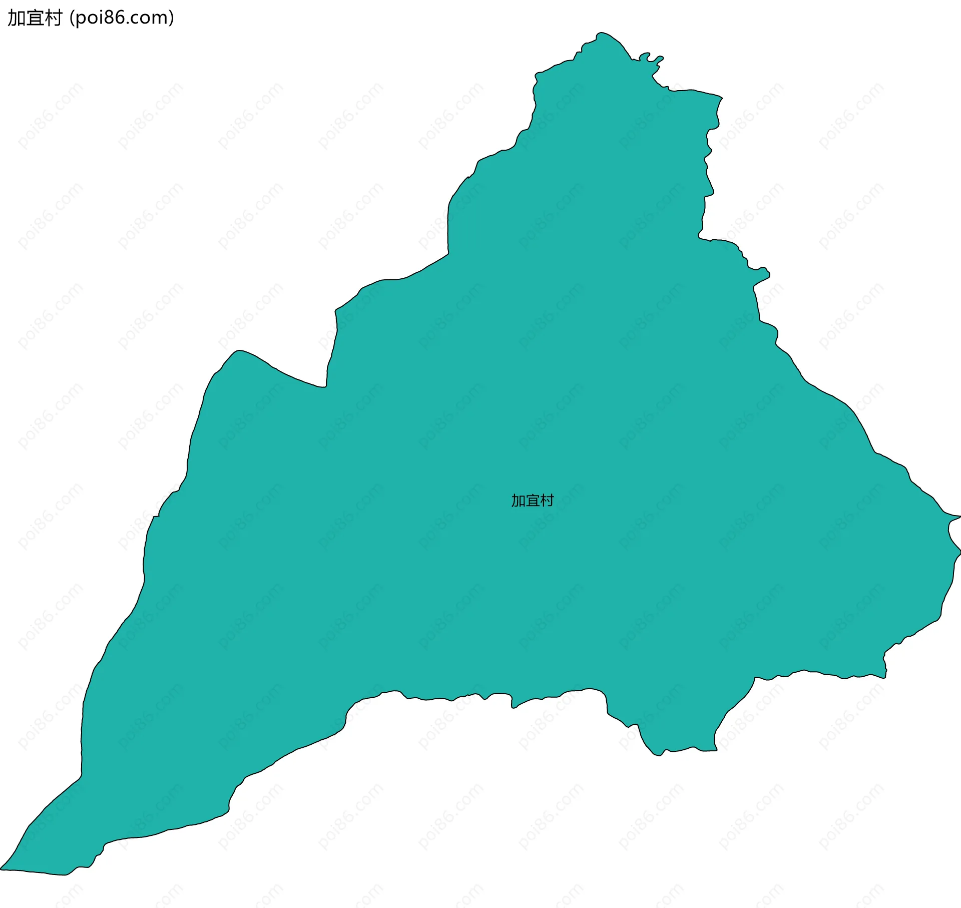 加宜村边界地图