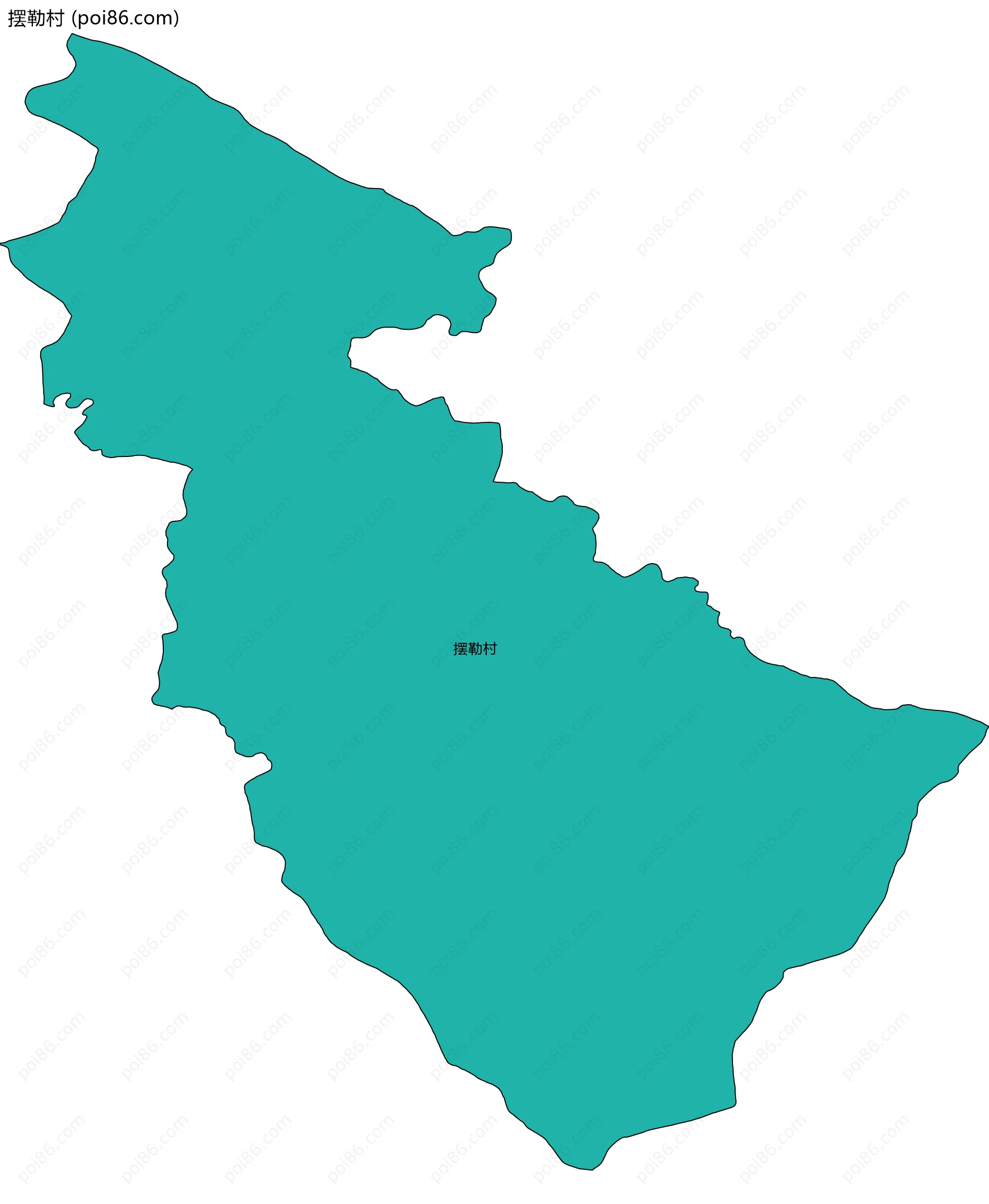 摆勒村边界地图