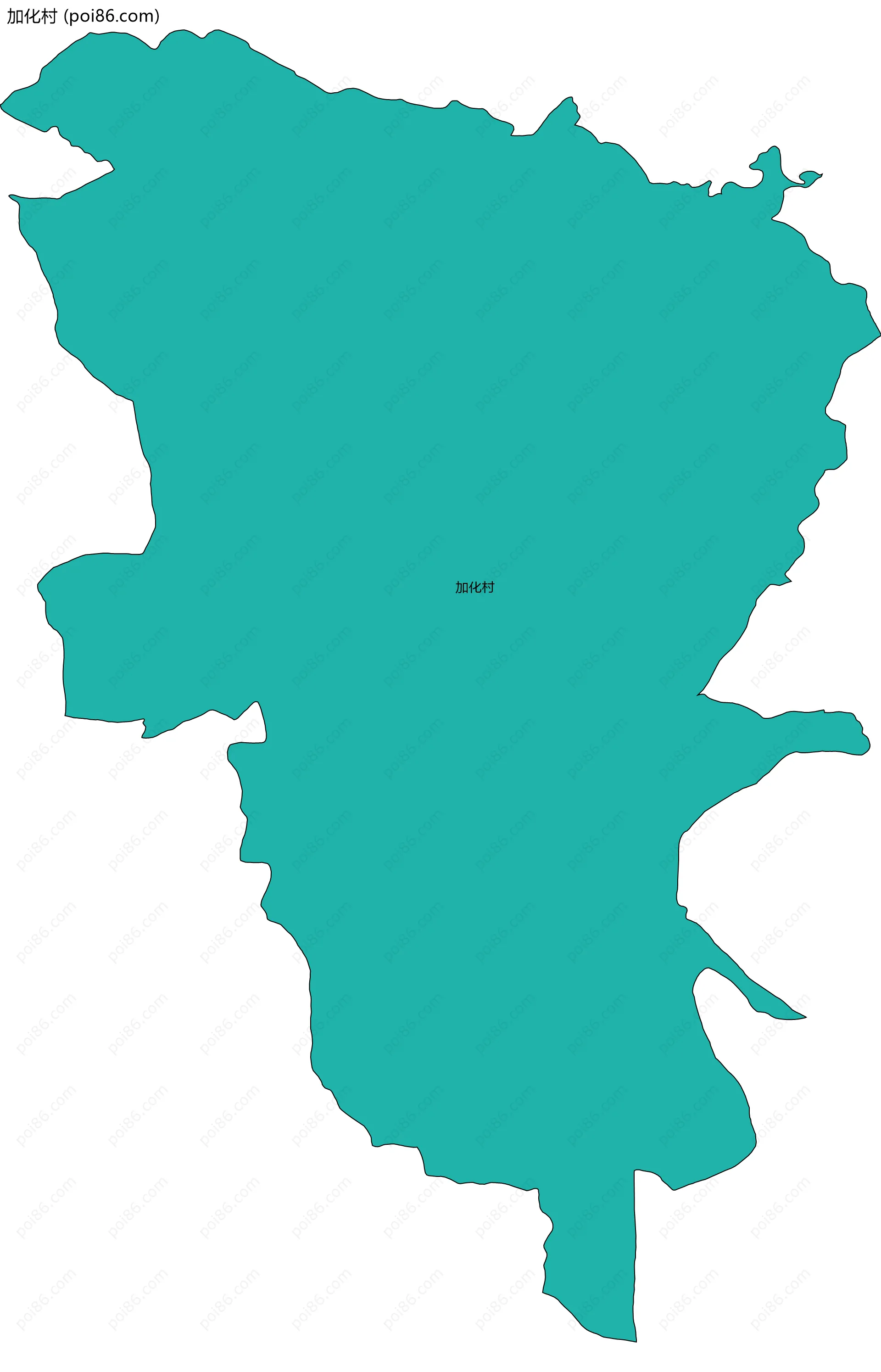 加化村边界地图