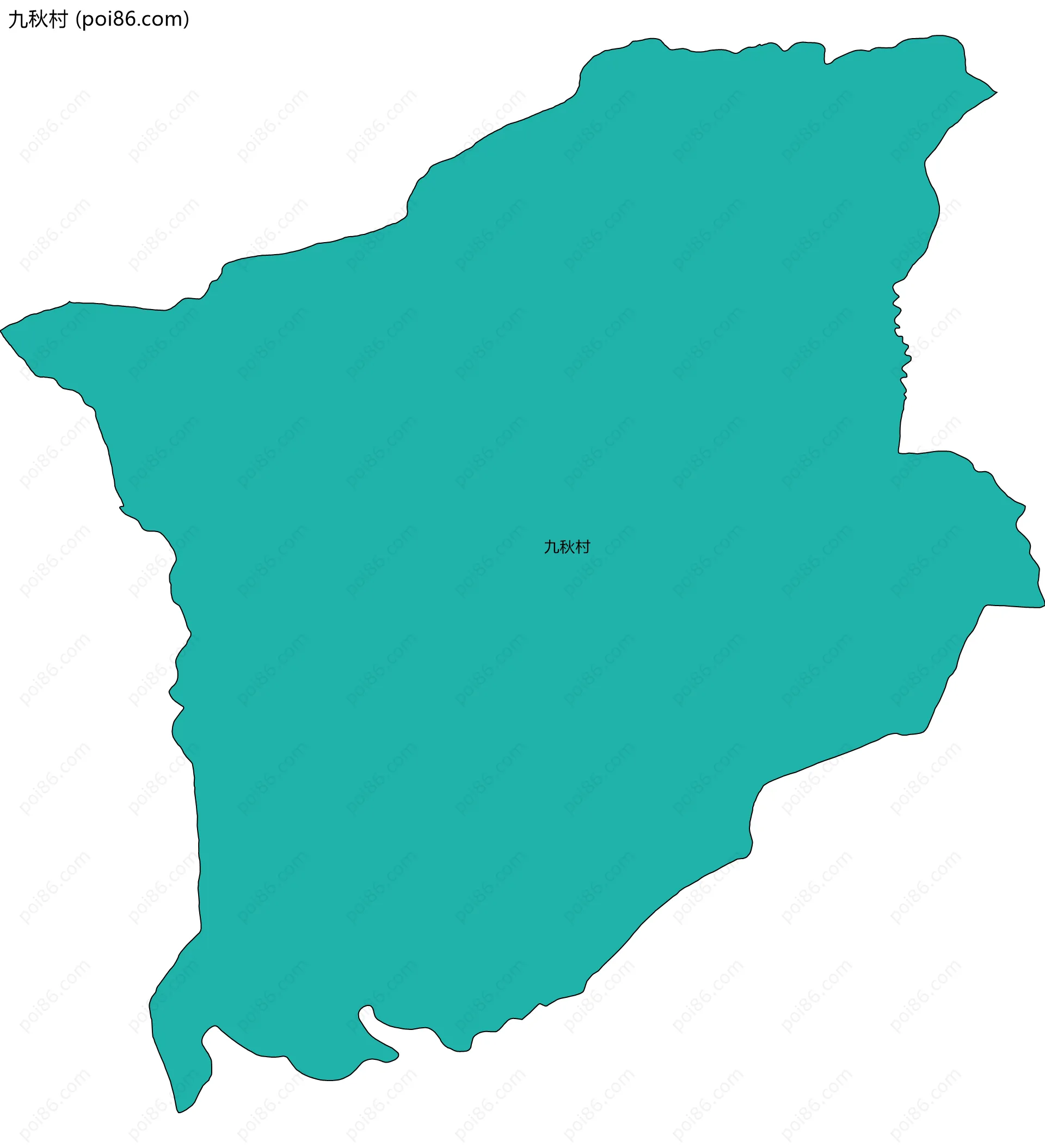 九秋村边界地图