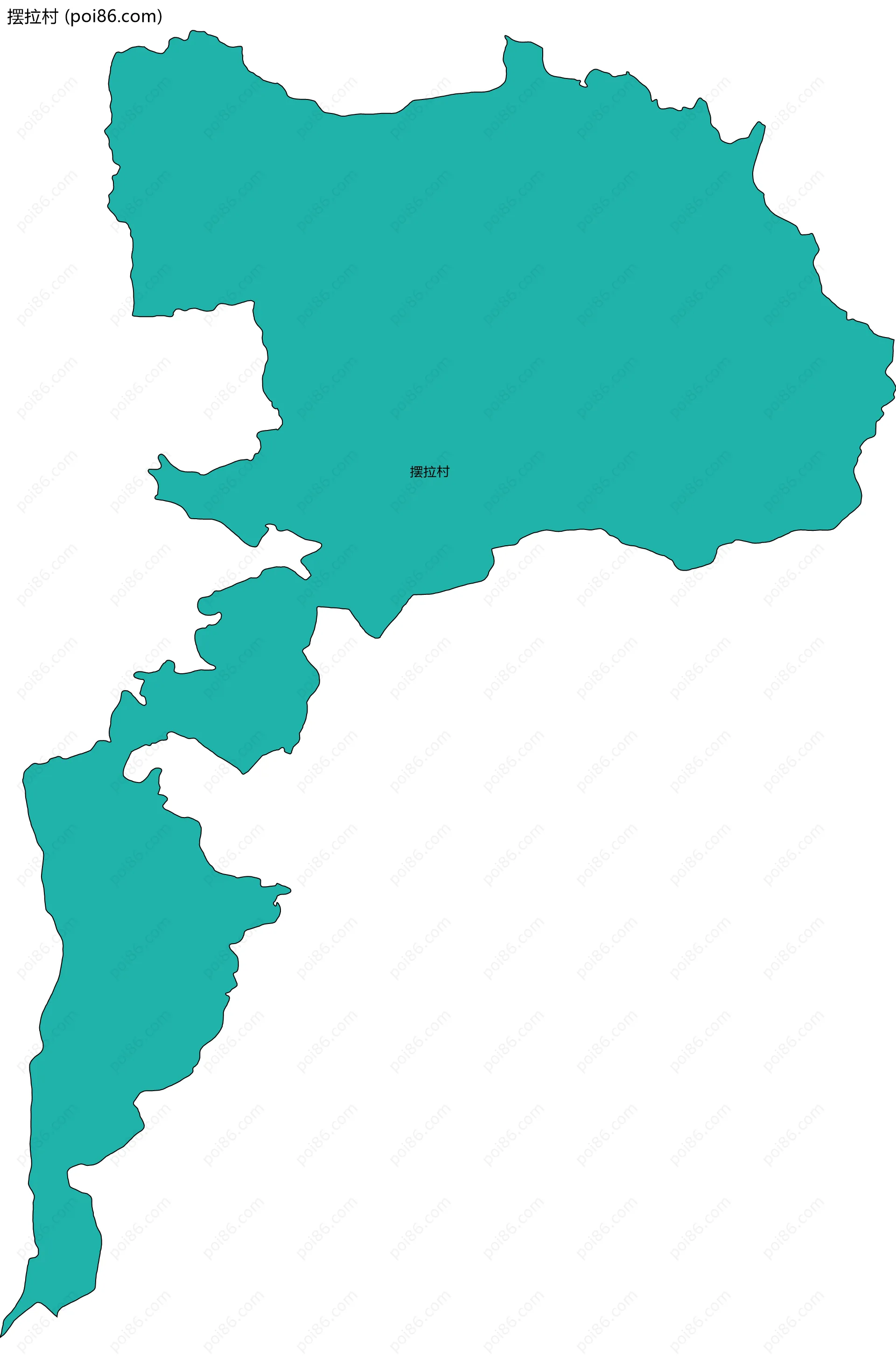 摆拉村边界地图