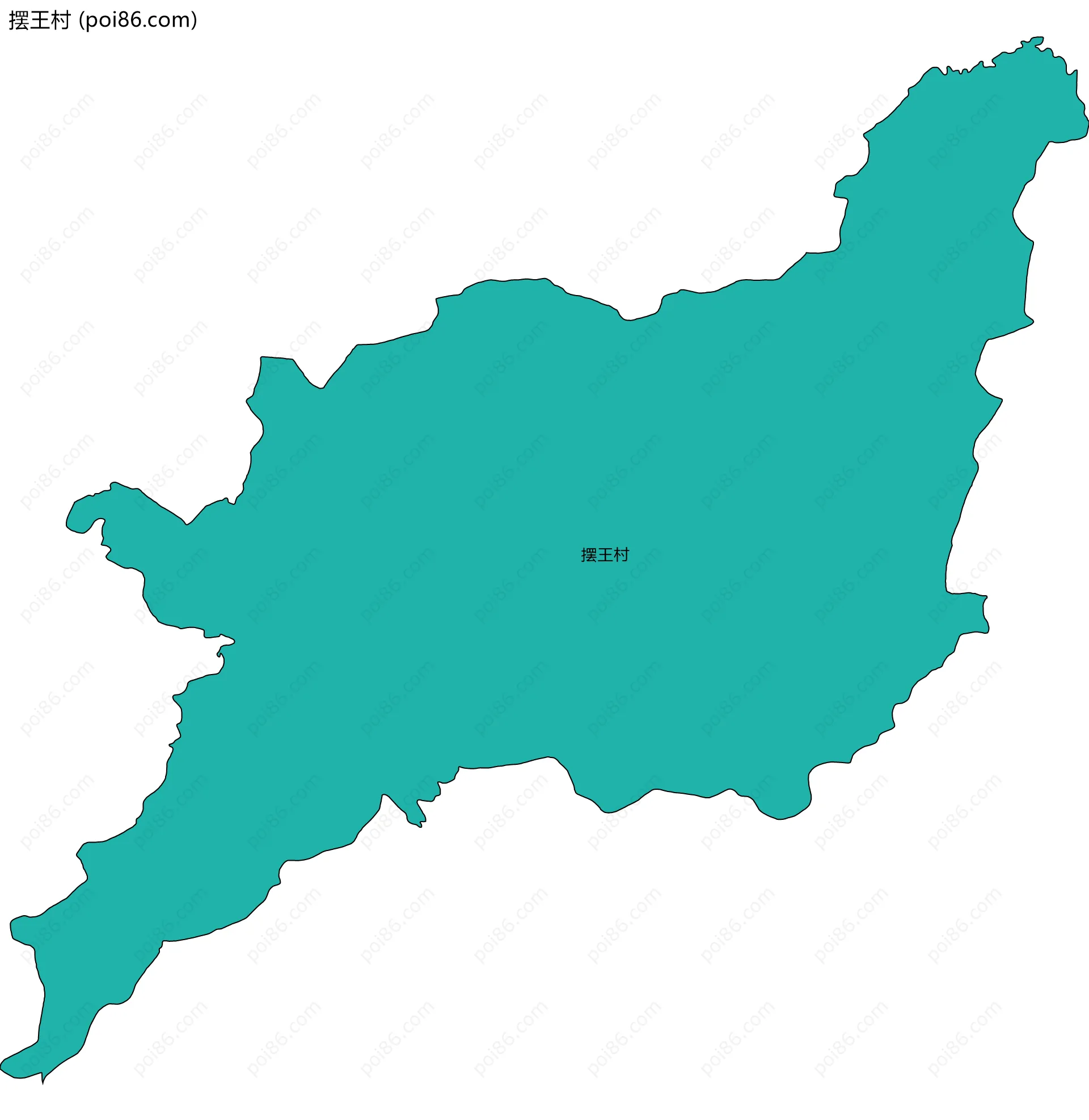 摆王村边界地图