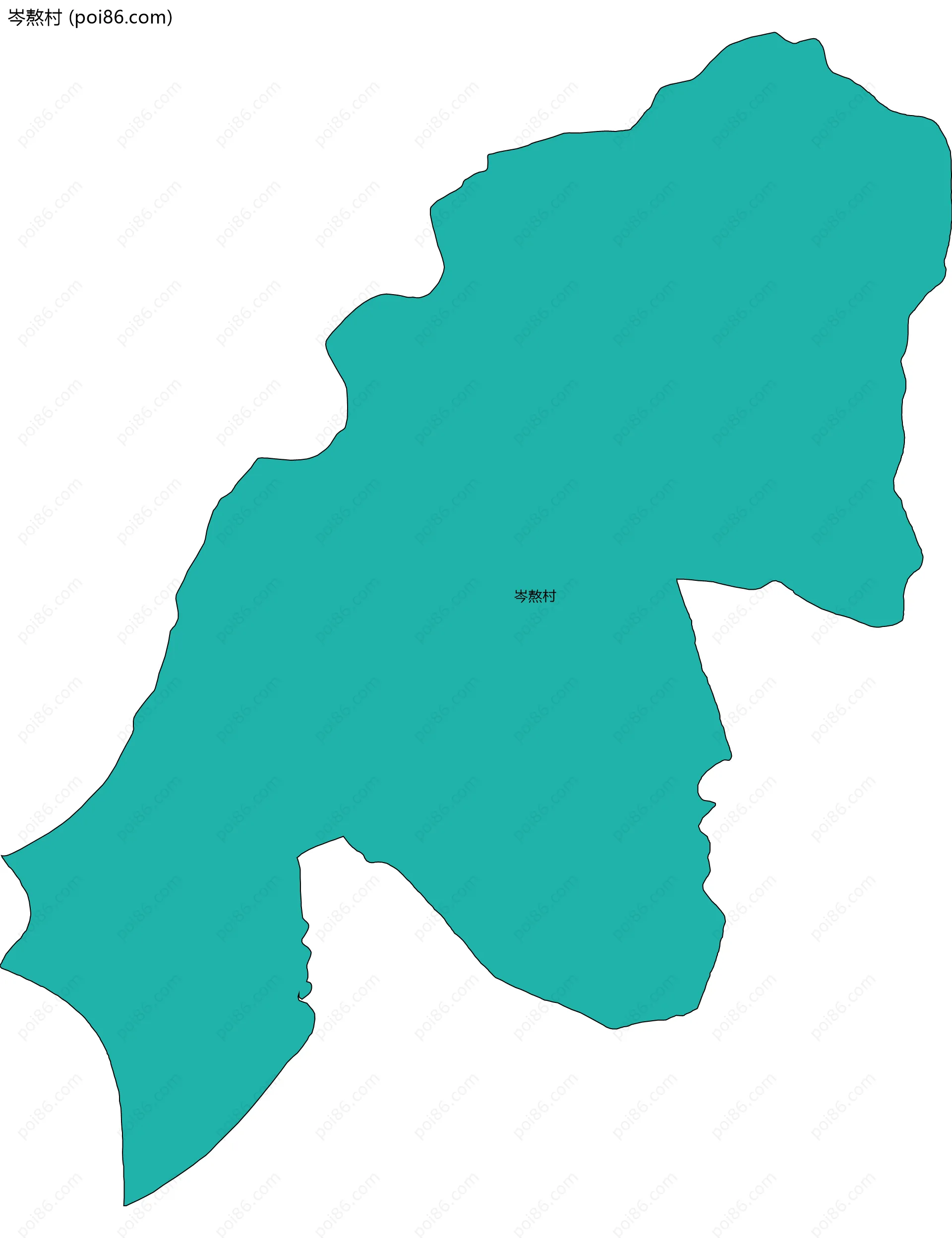 岑熬村边界地图