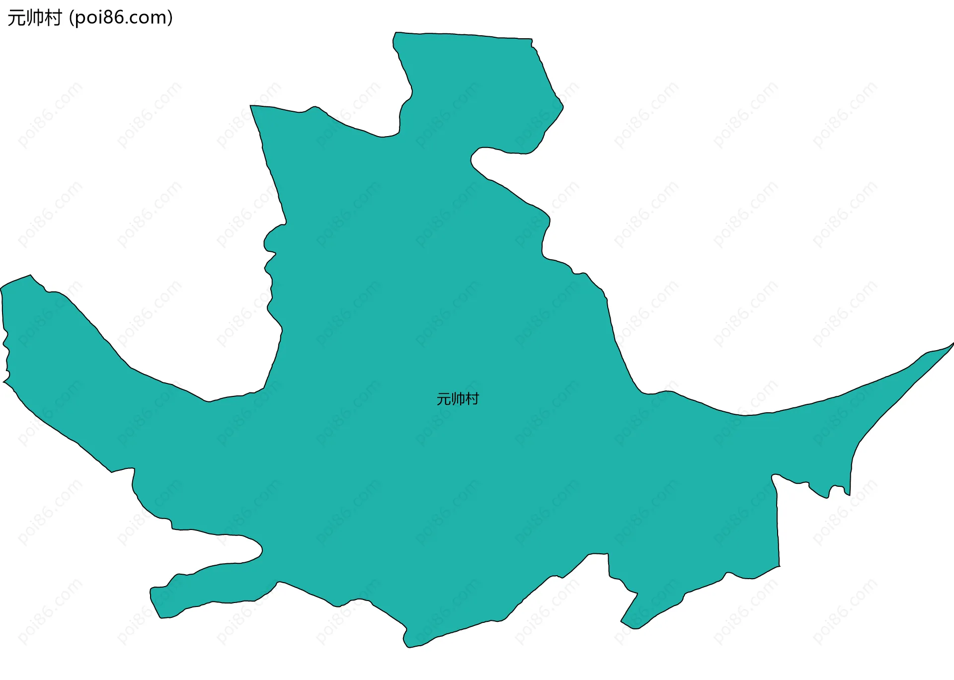 元帅村边界地图