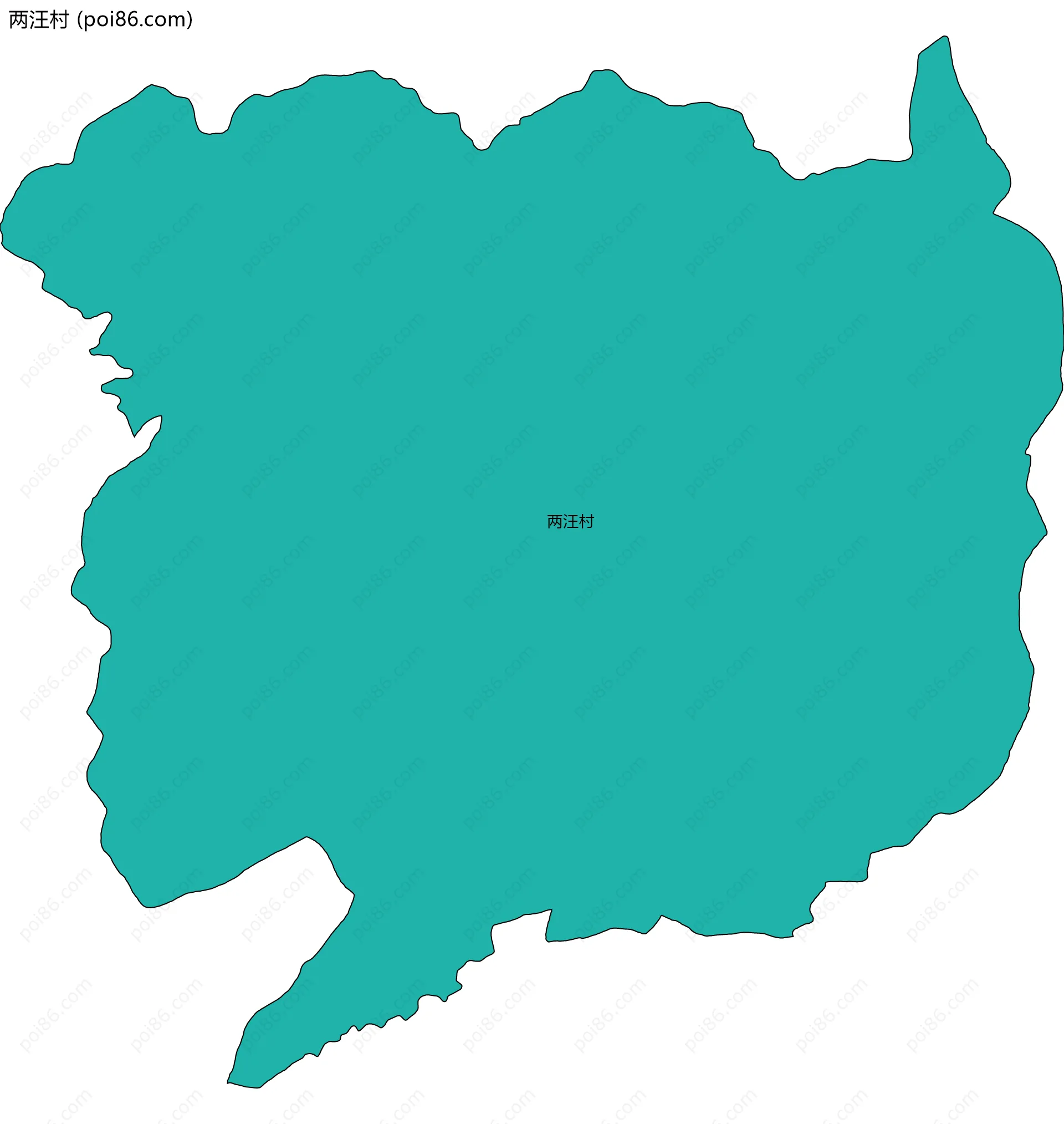 两汪村边界地图