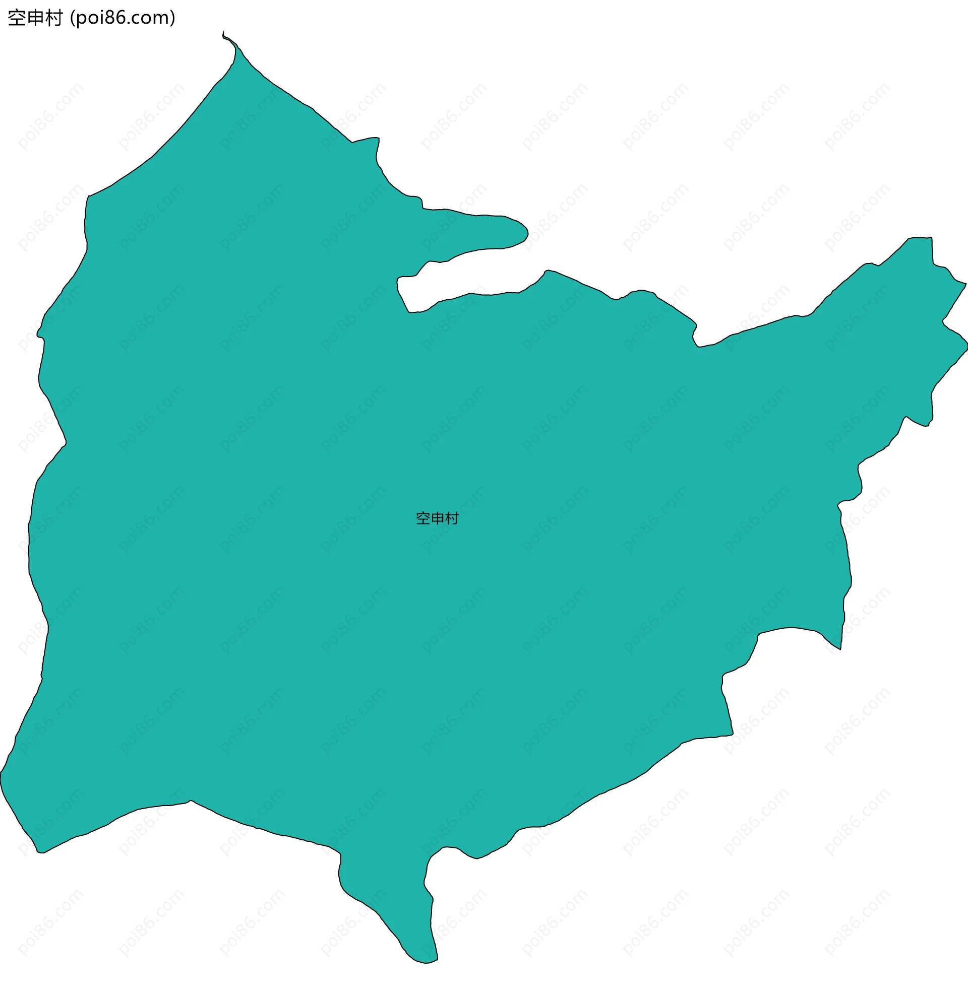 空申村边界地图