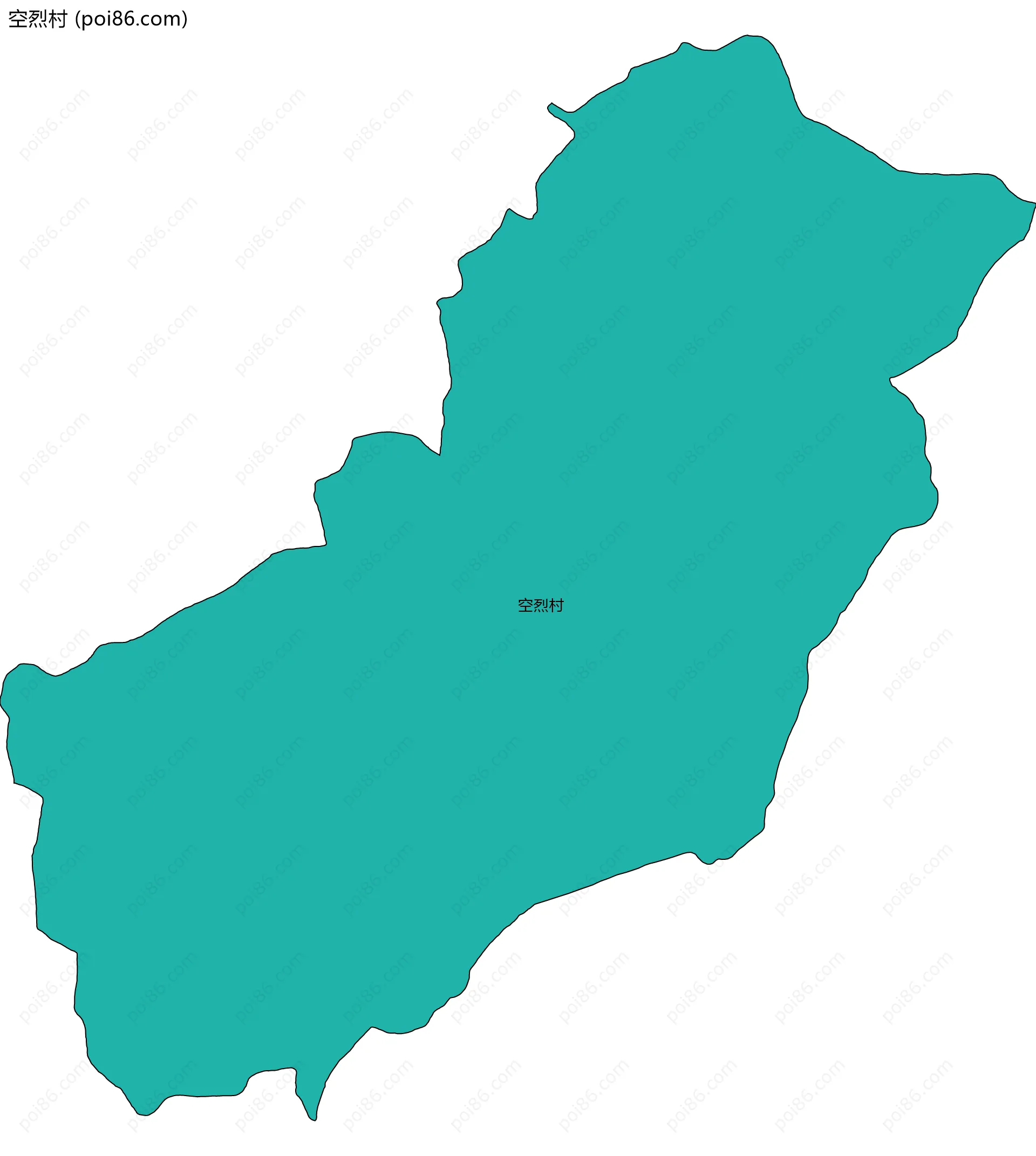 空烈村边界地图