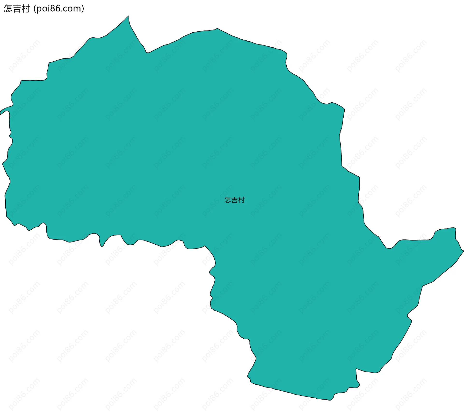 怎吉村边界地图