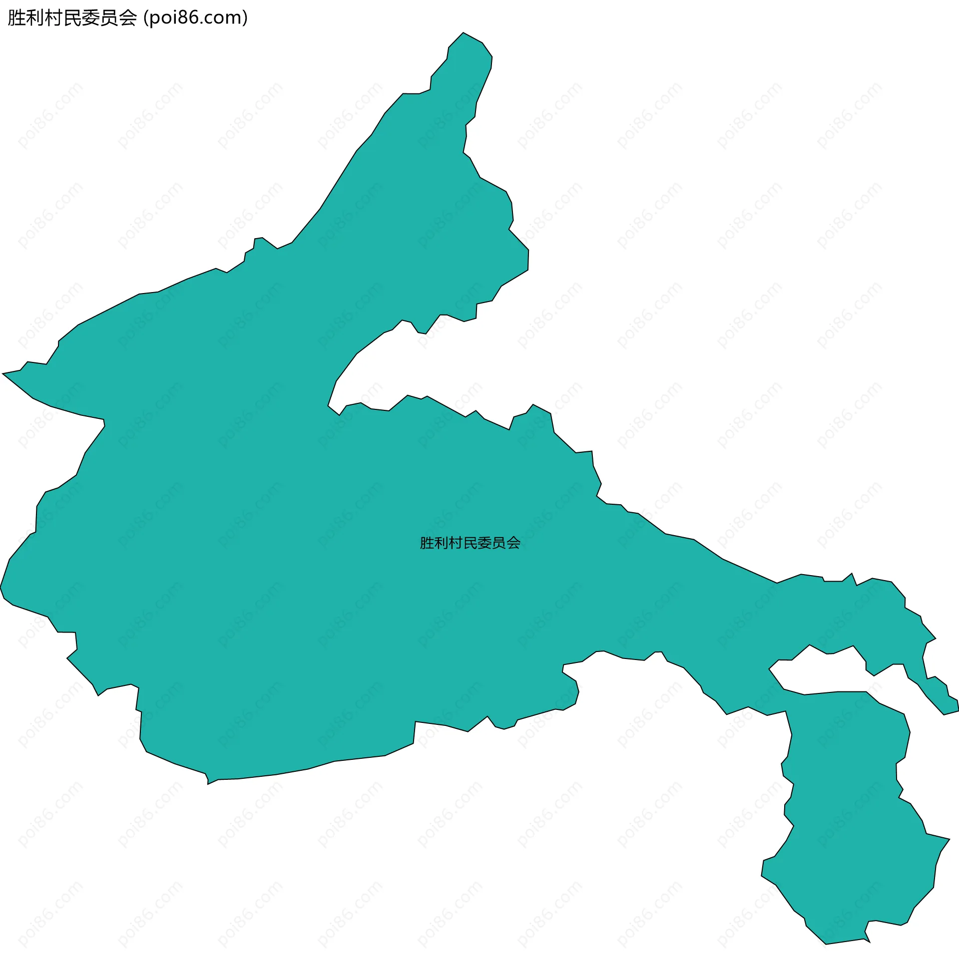 胜利村民委员会边界地图