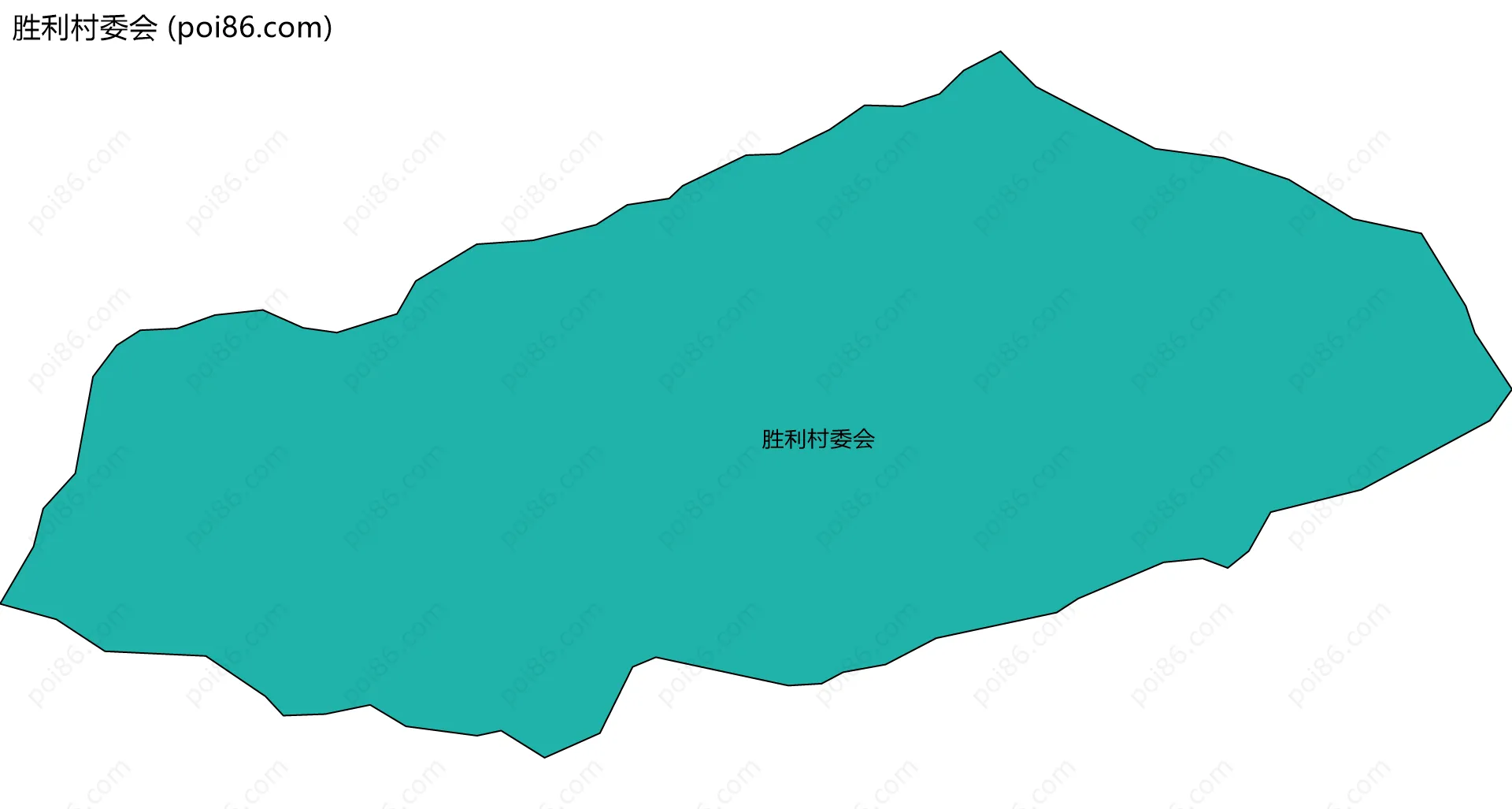 胜利村委会边界地图