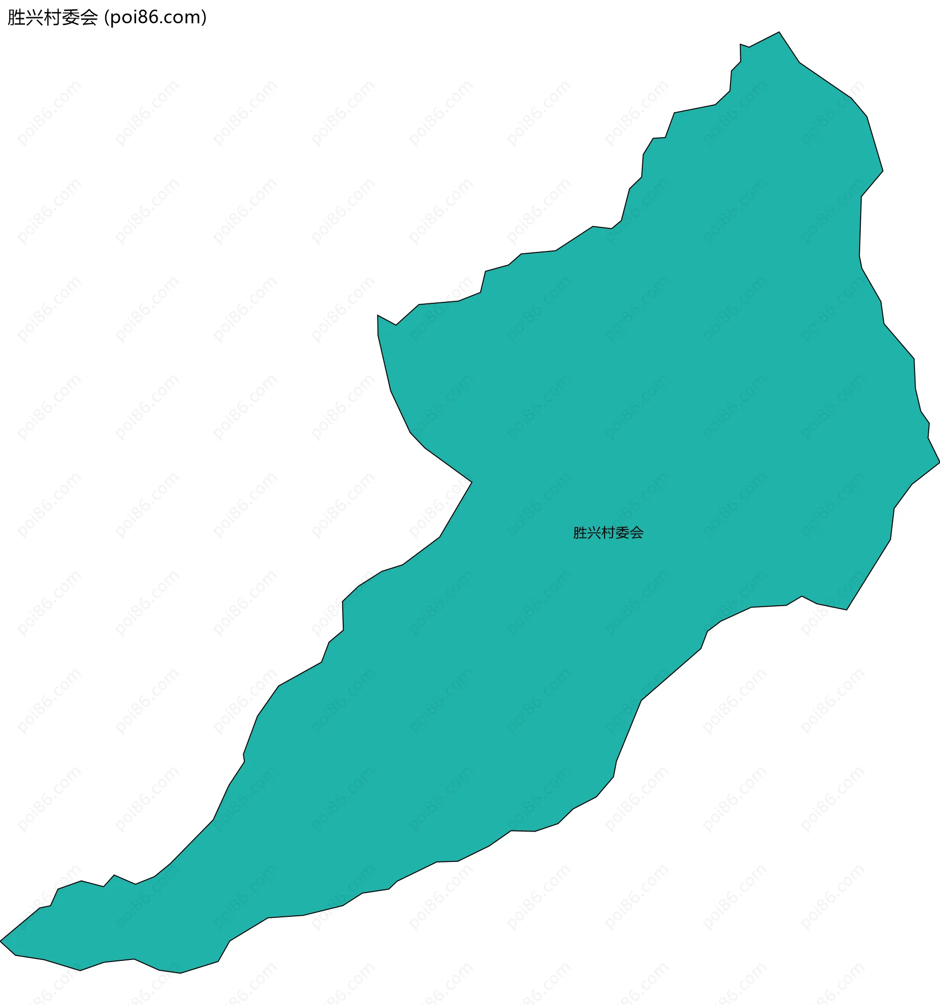 胜兴村委会边界地图