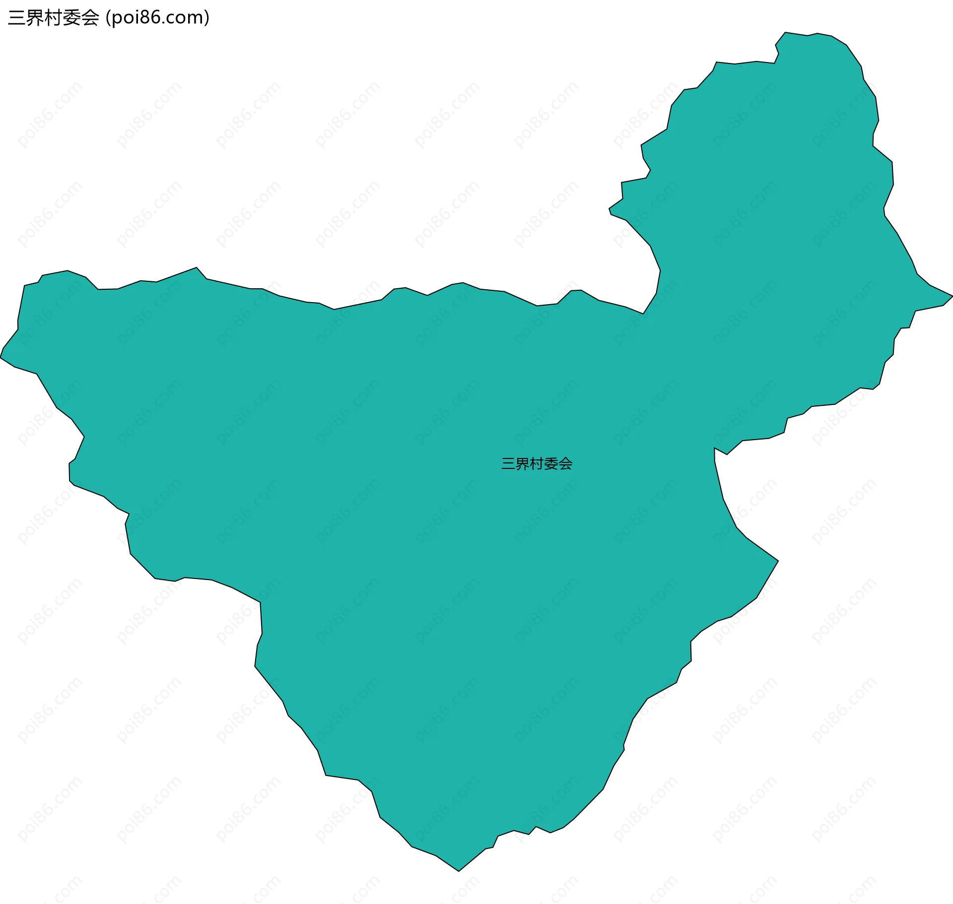 三界村委会边界地图