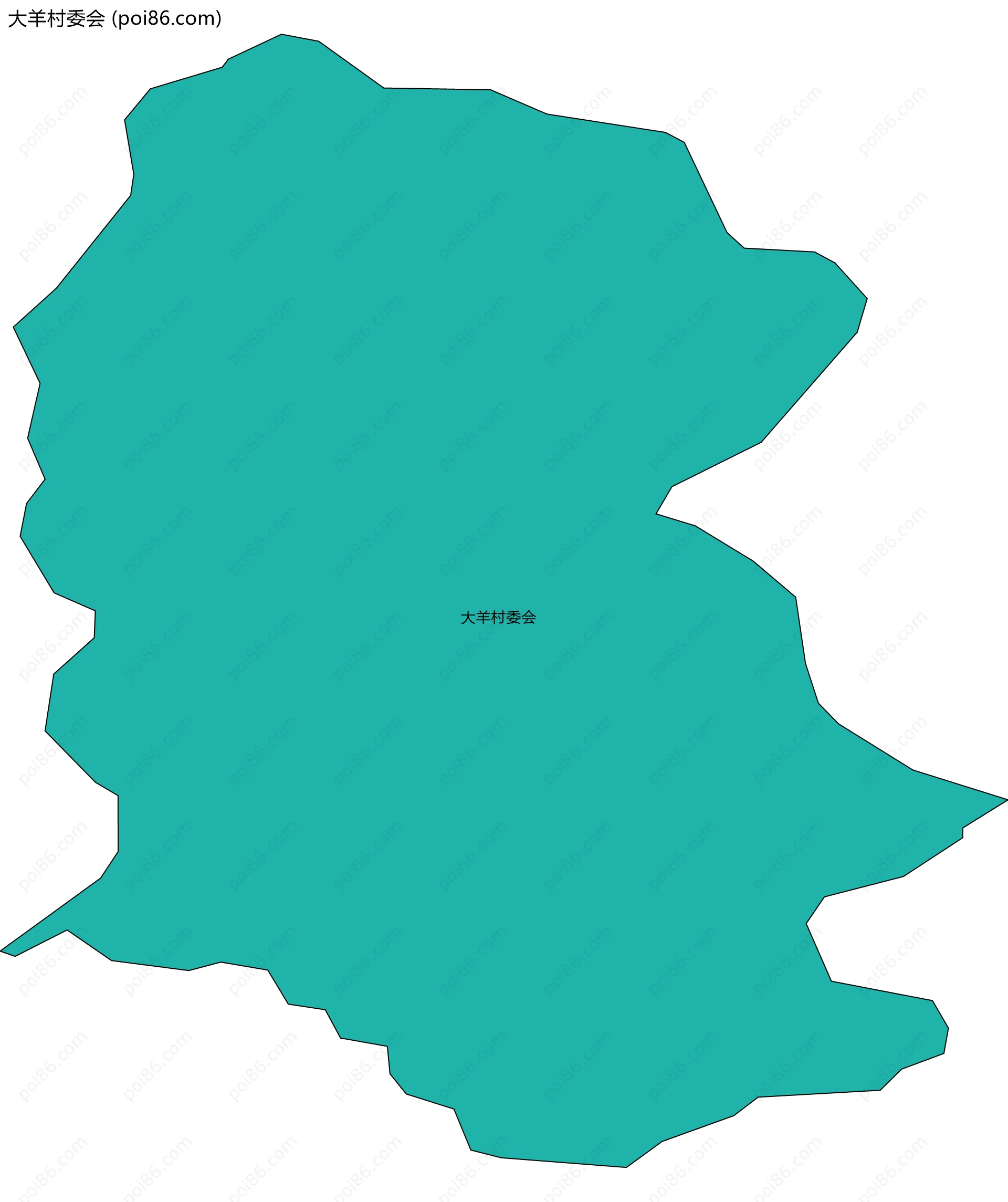 大羊村委会边界地图