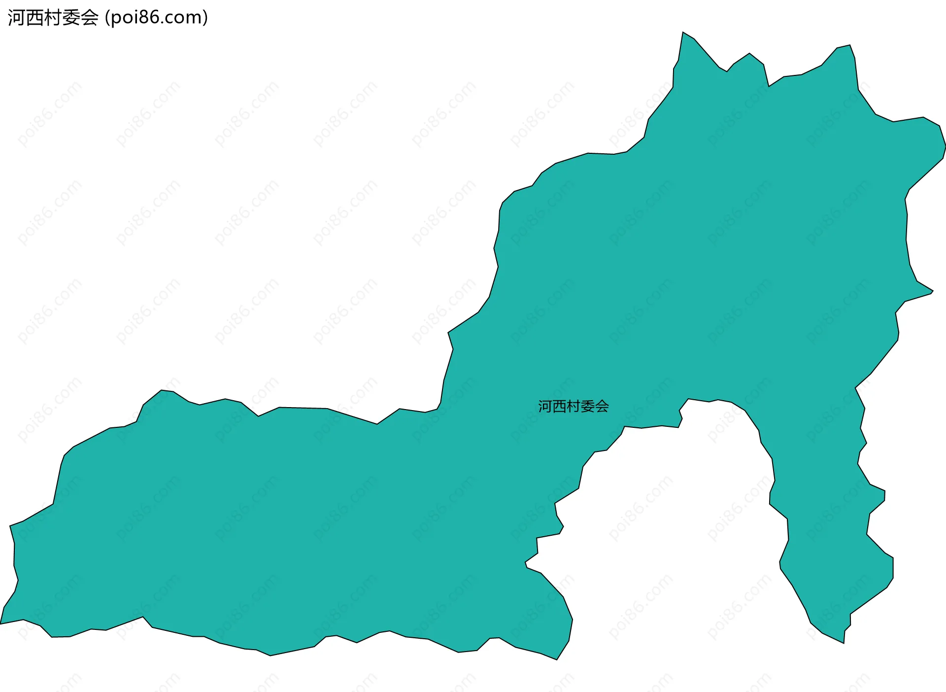 河西村委会边界地图