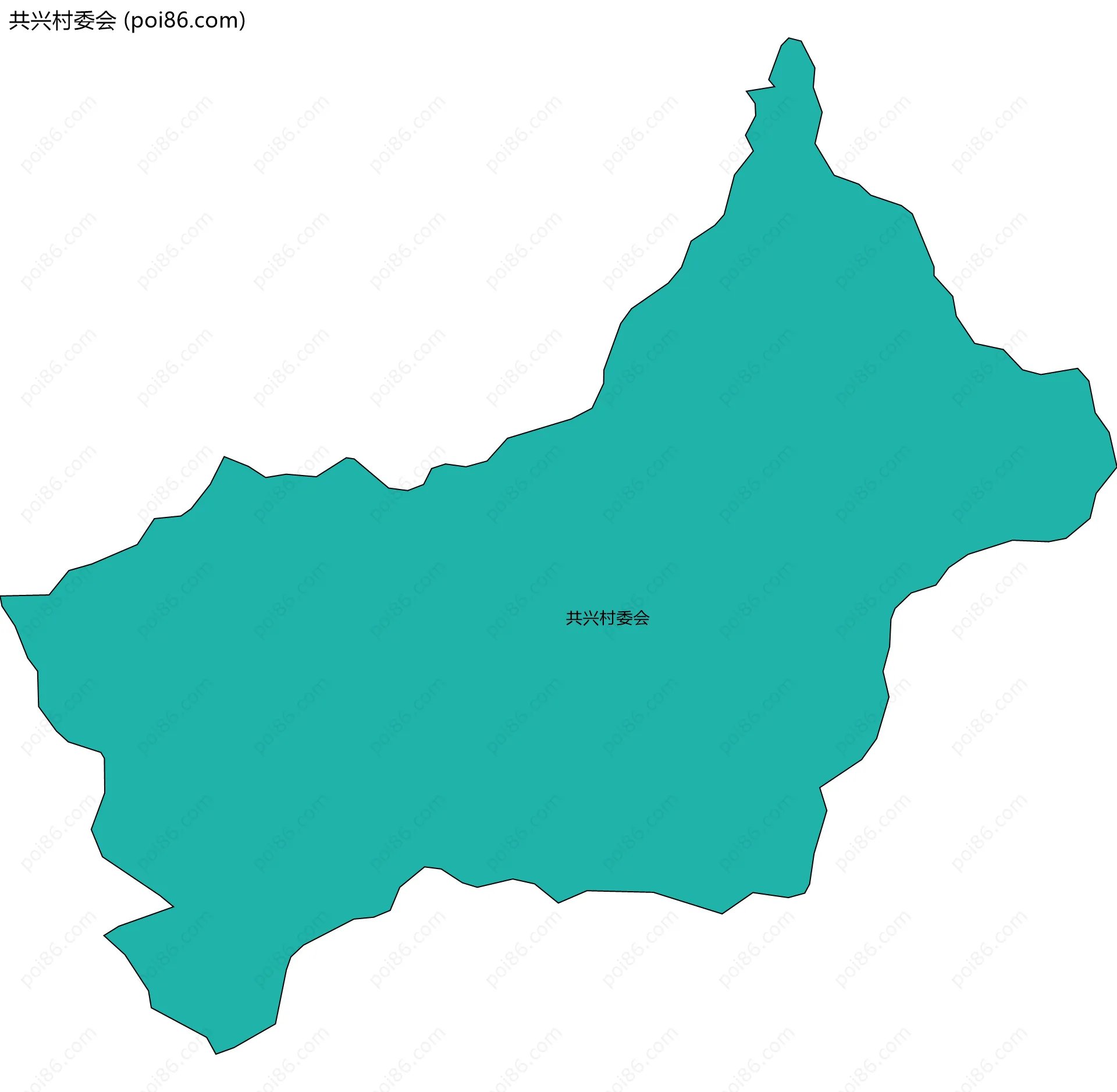 共兴村委会边界地图