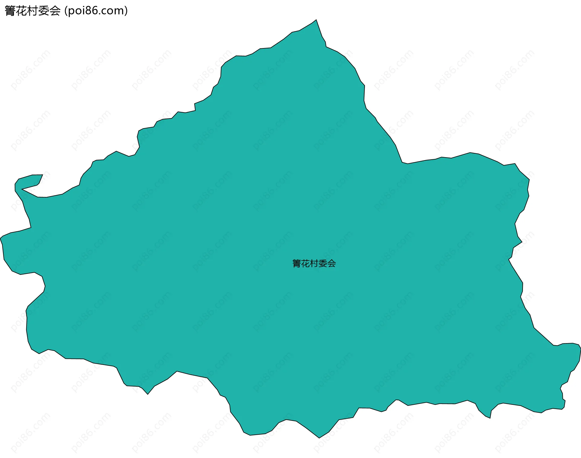 箐花村委会边界地图