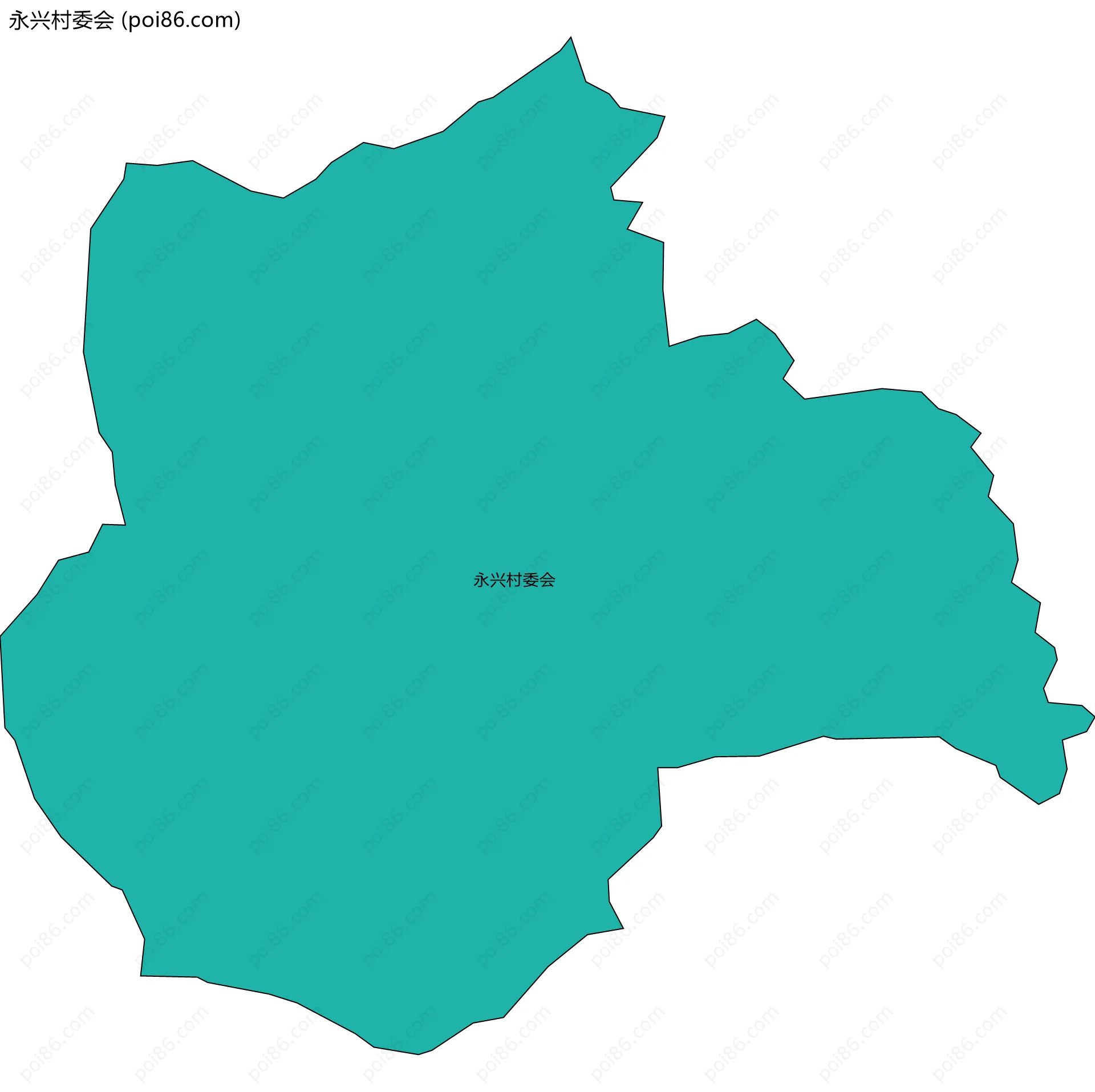 永兴村委会边界地图