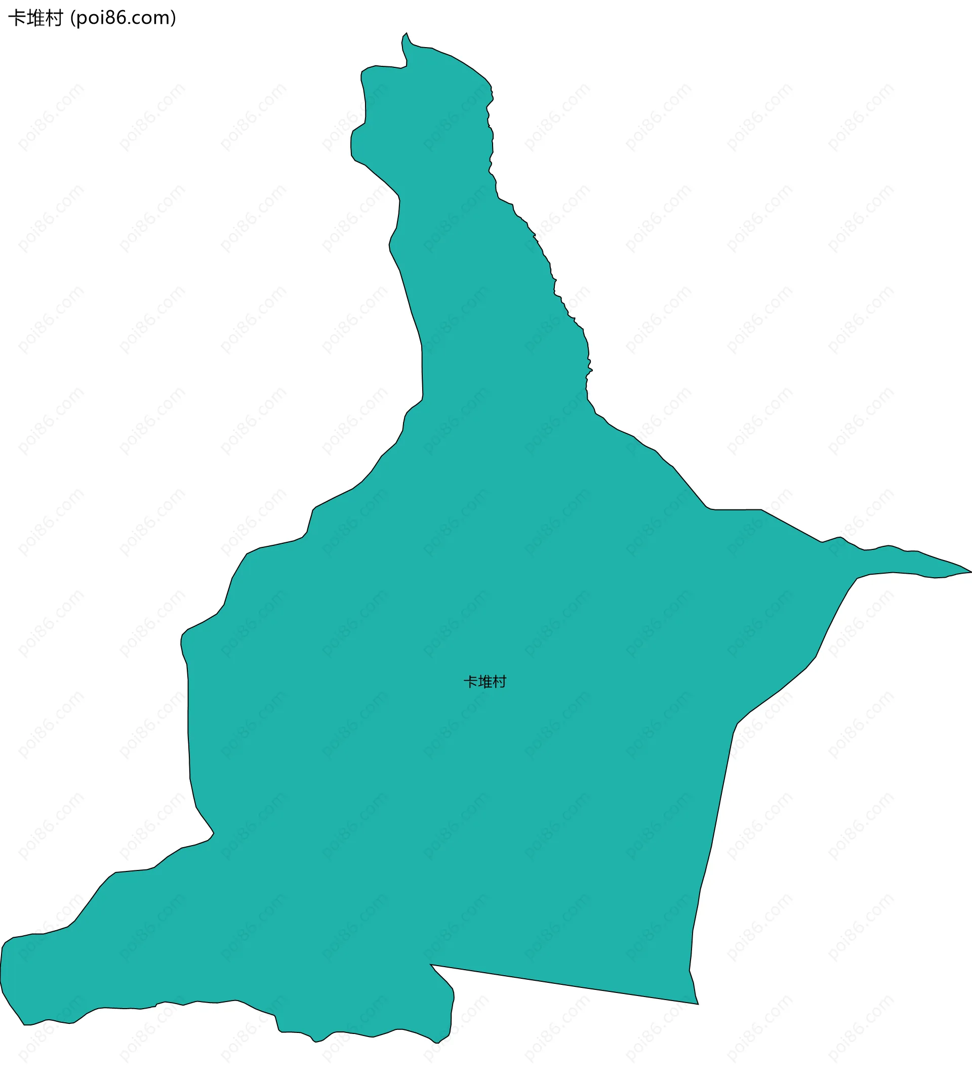 卡堆村边界地图