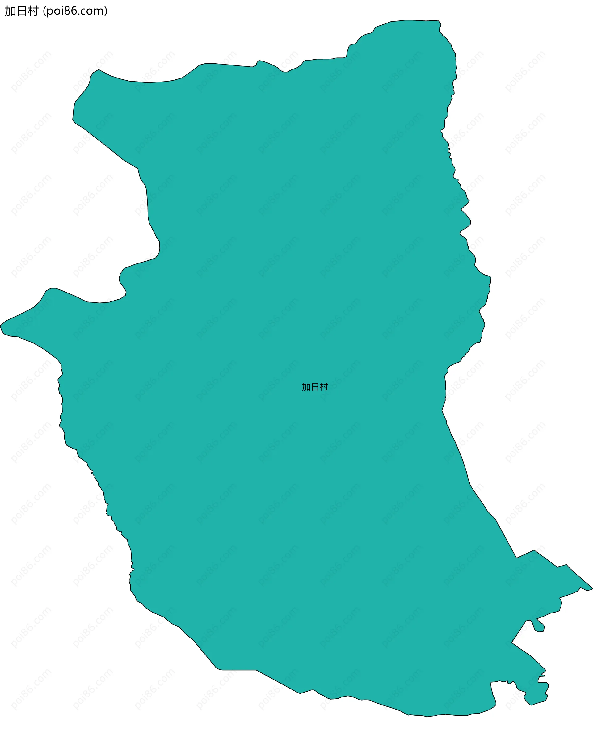 加日村边界地图
