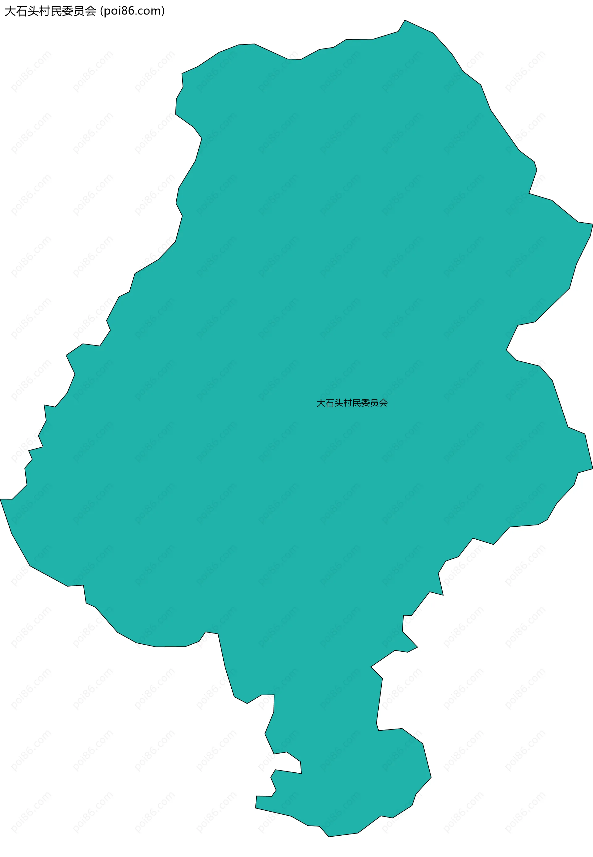 大石头村民委员会边界地图