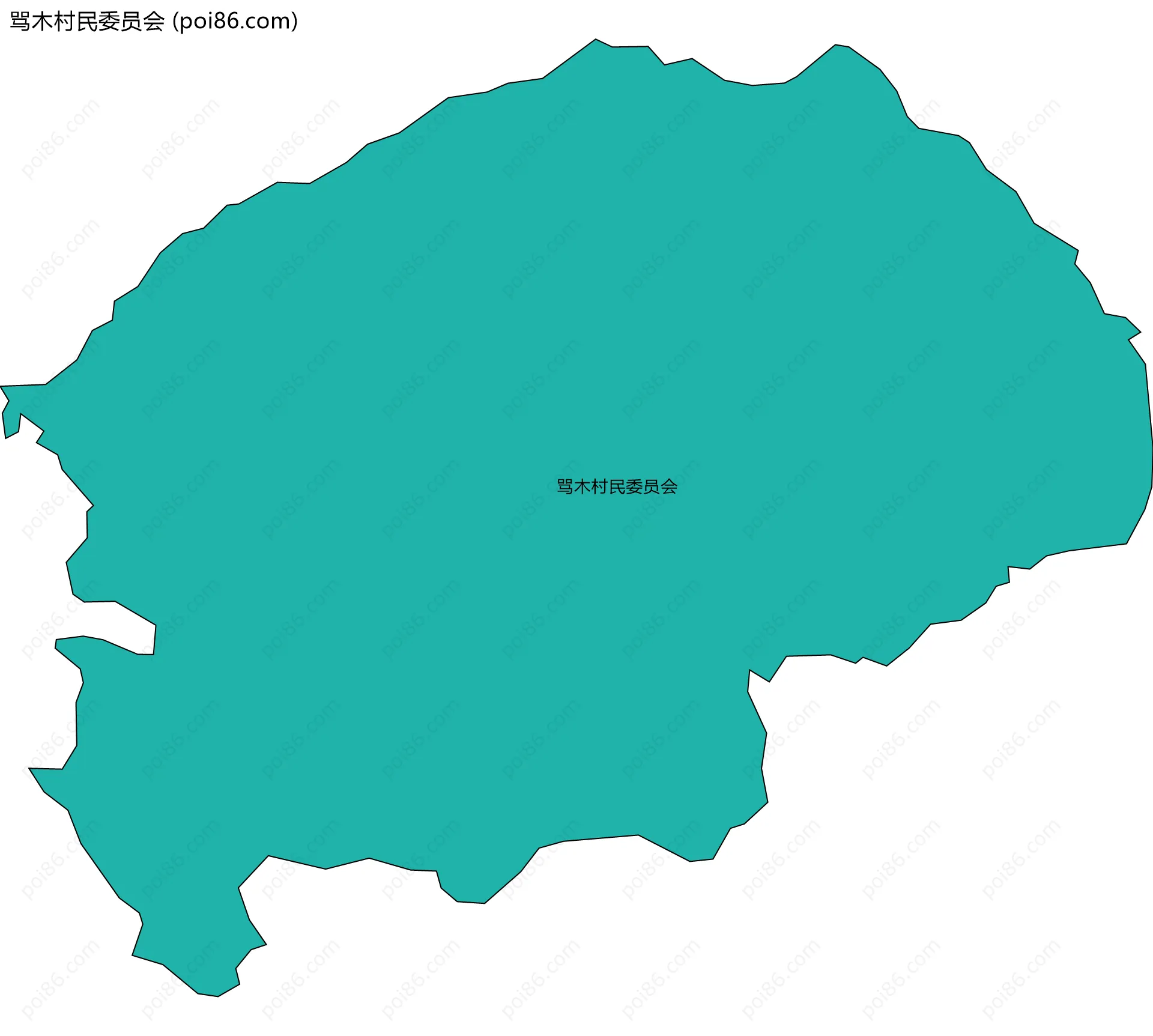 骂木村民委员会边界地图