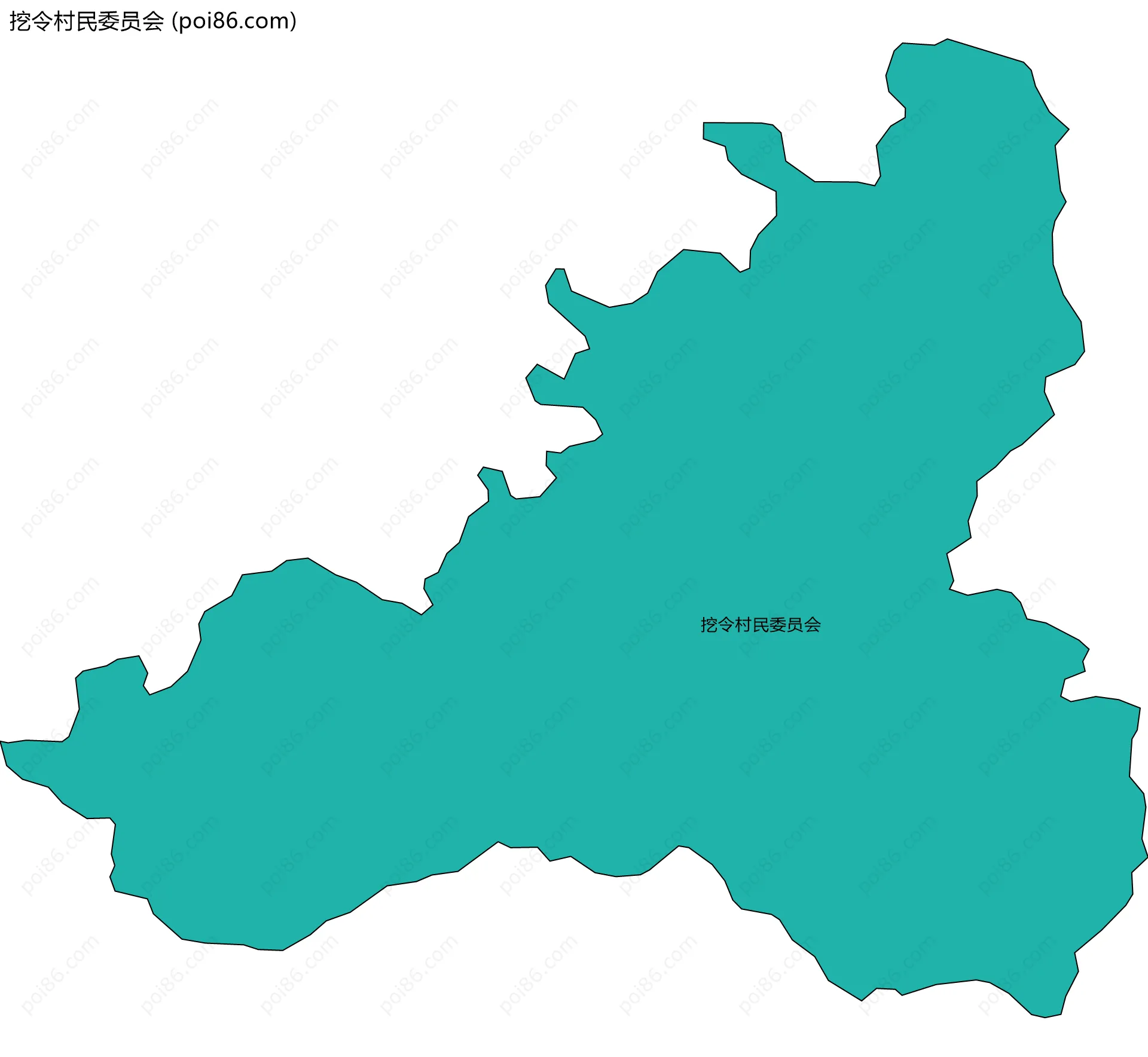 挖令村民委员会边界地图