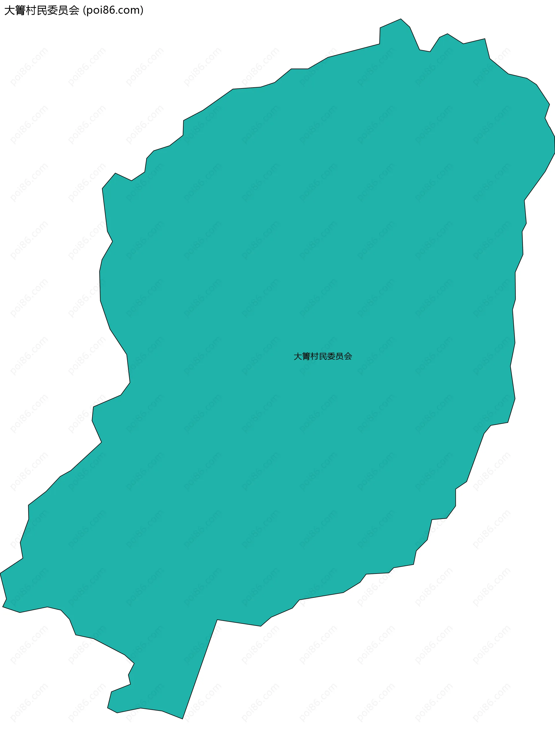 大箐村民委员会边界地图