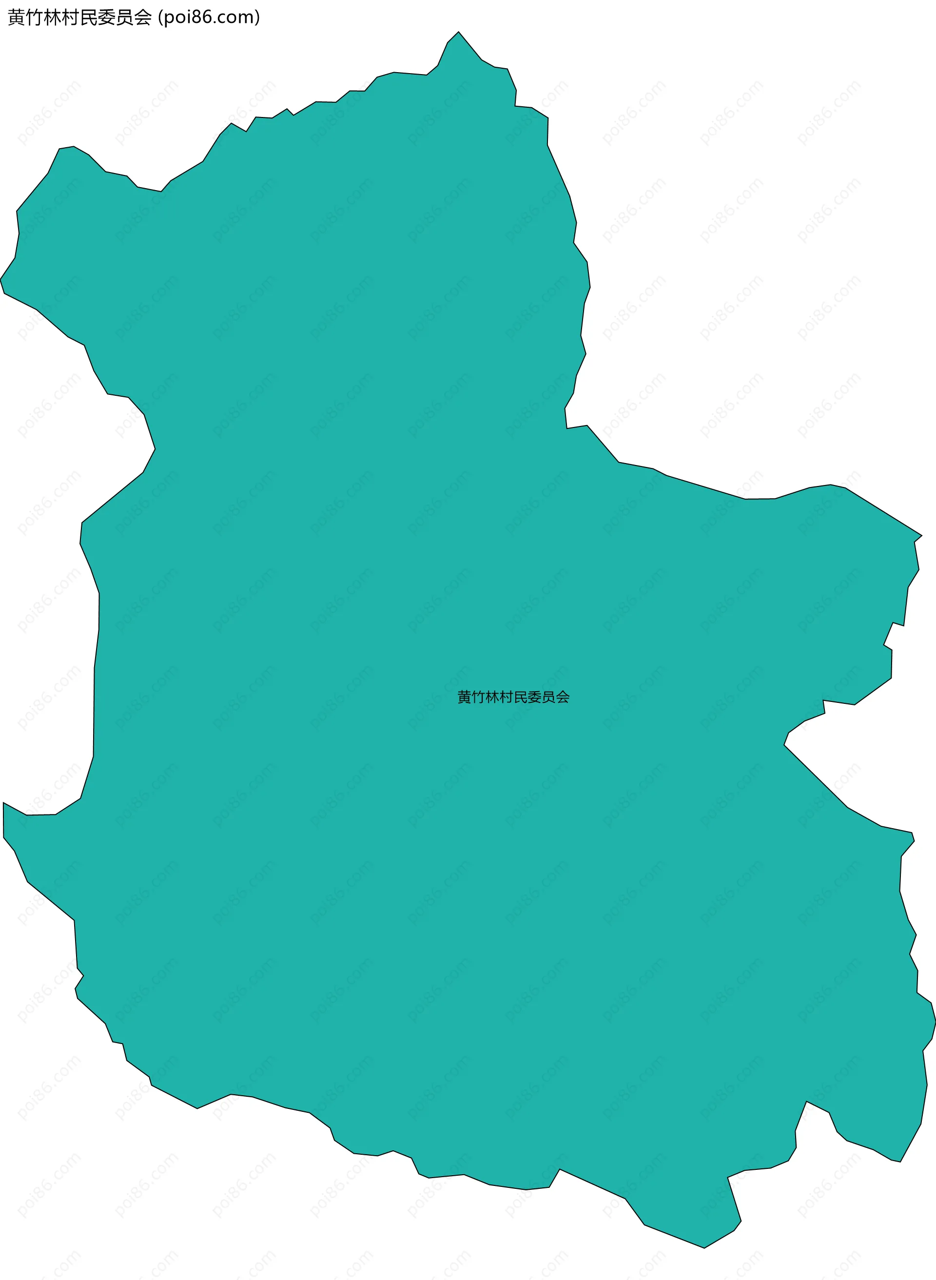 黄竹林村民委员会边界地图