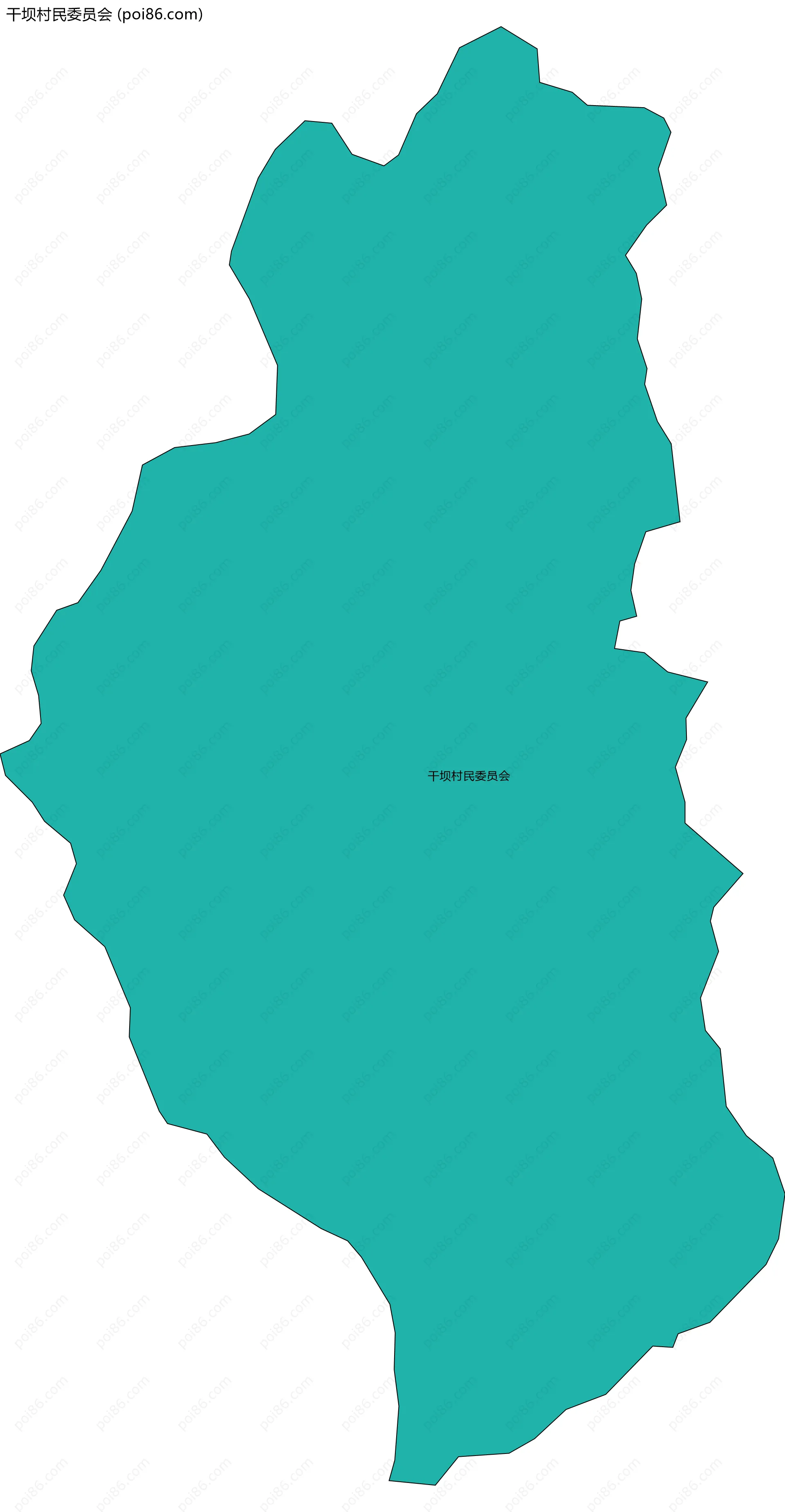 干坝村民委员会边界地图