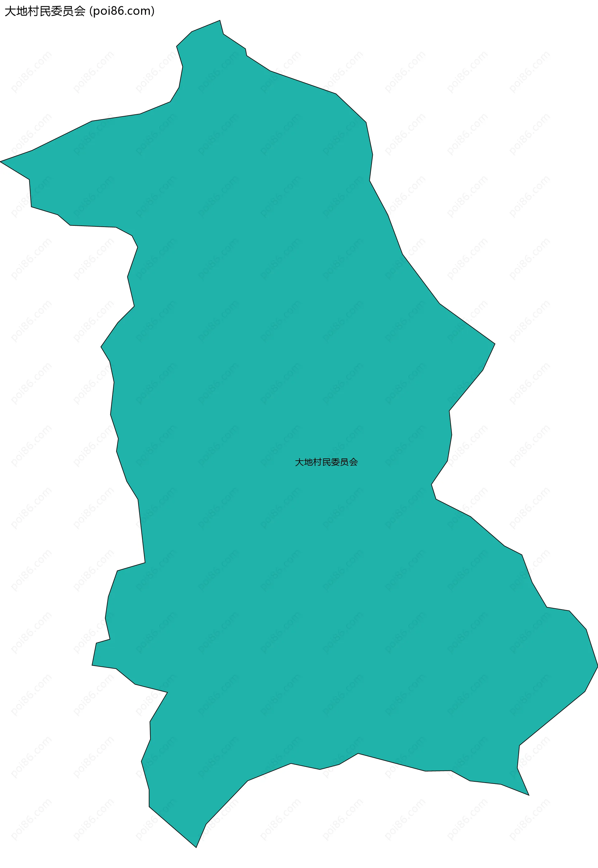 大地村民委员会边界地图