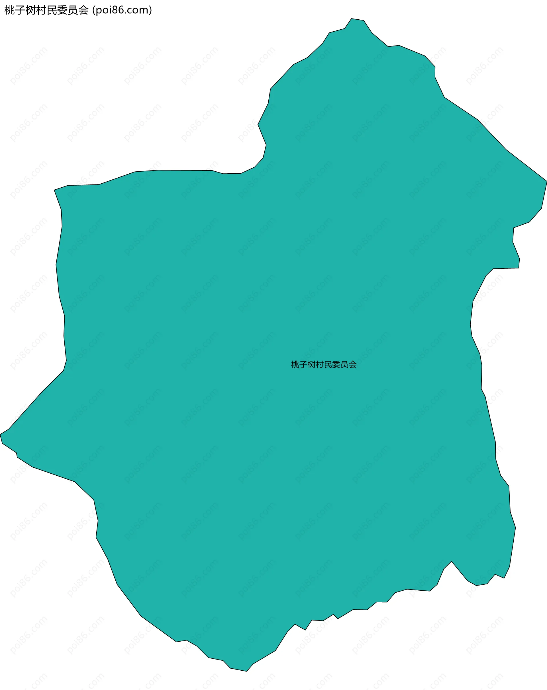 桃子树村民委员会边界地图