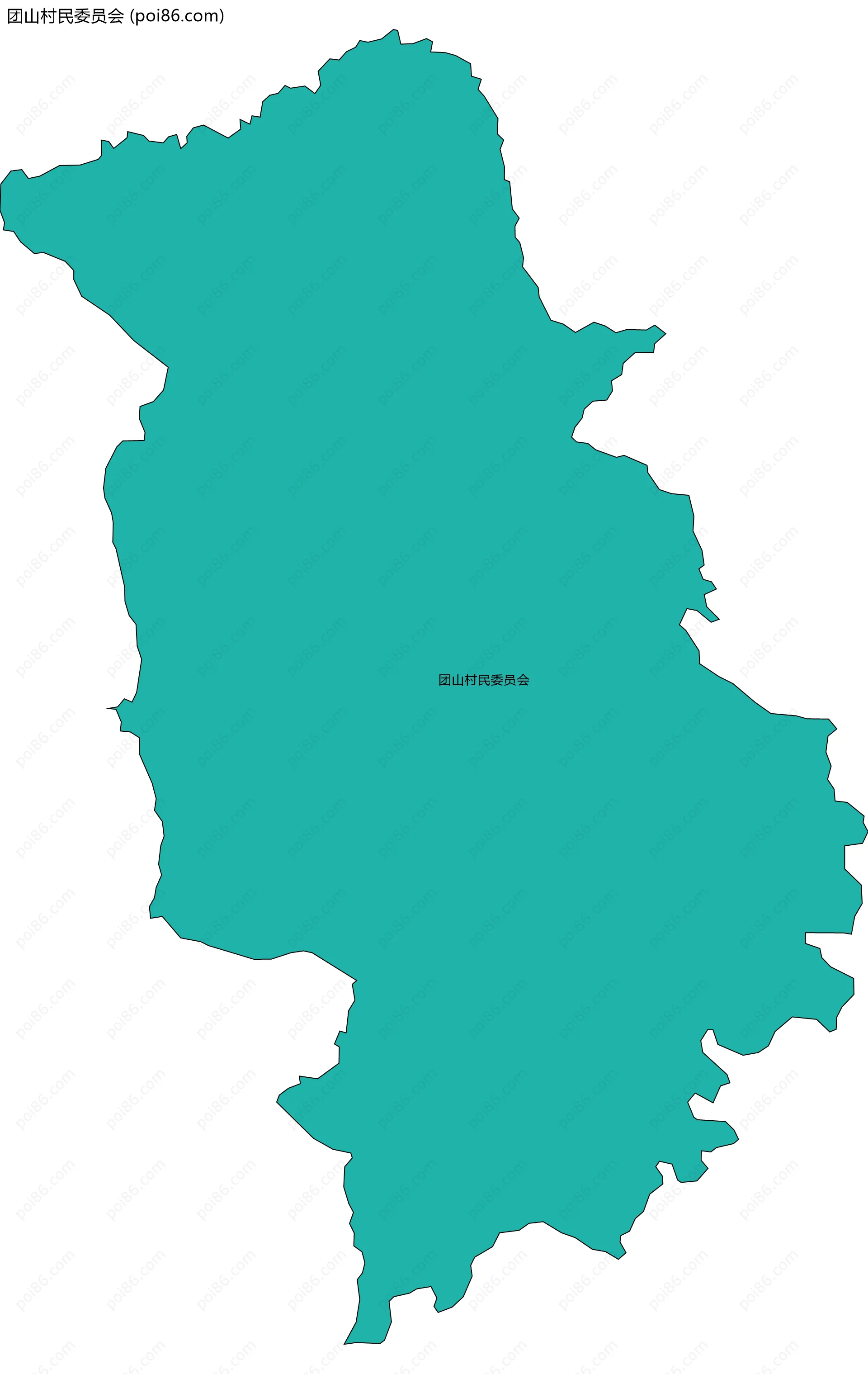 团山村民委员会边界地图