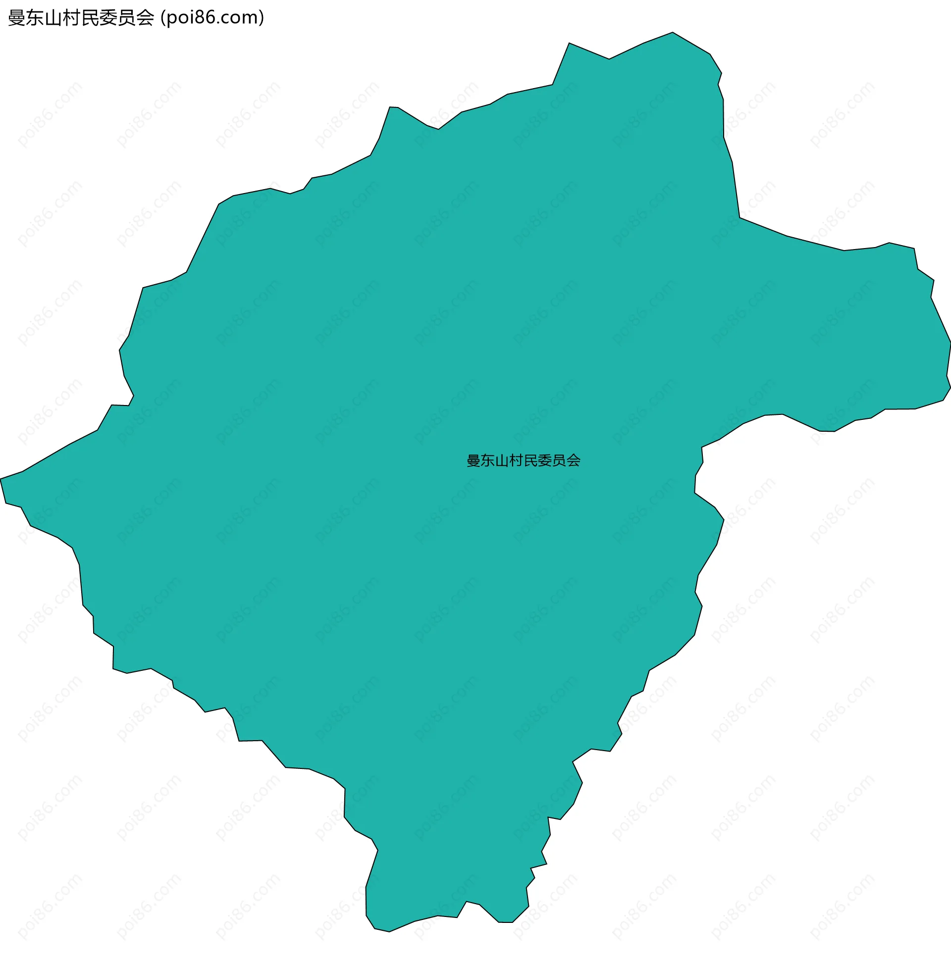 曼东山村民委员会边界地图