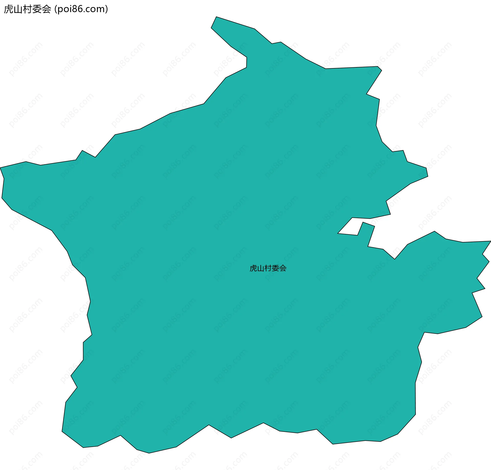 虎山村委会边界地图