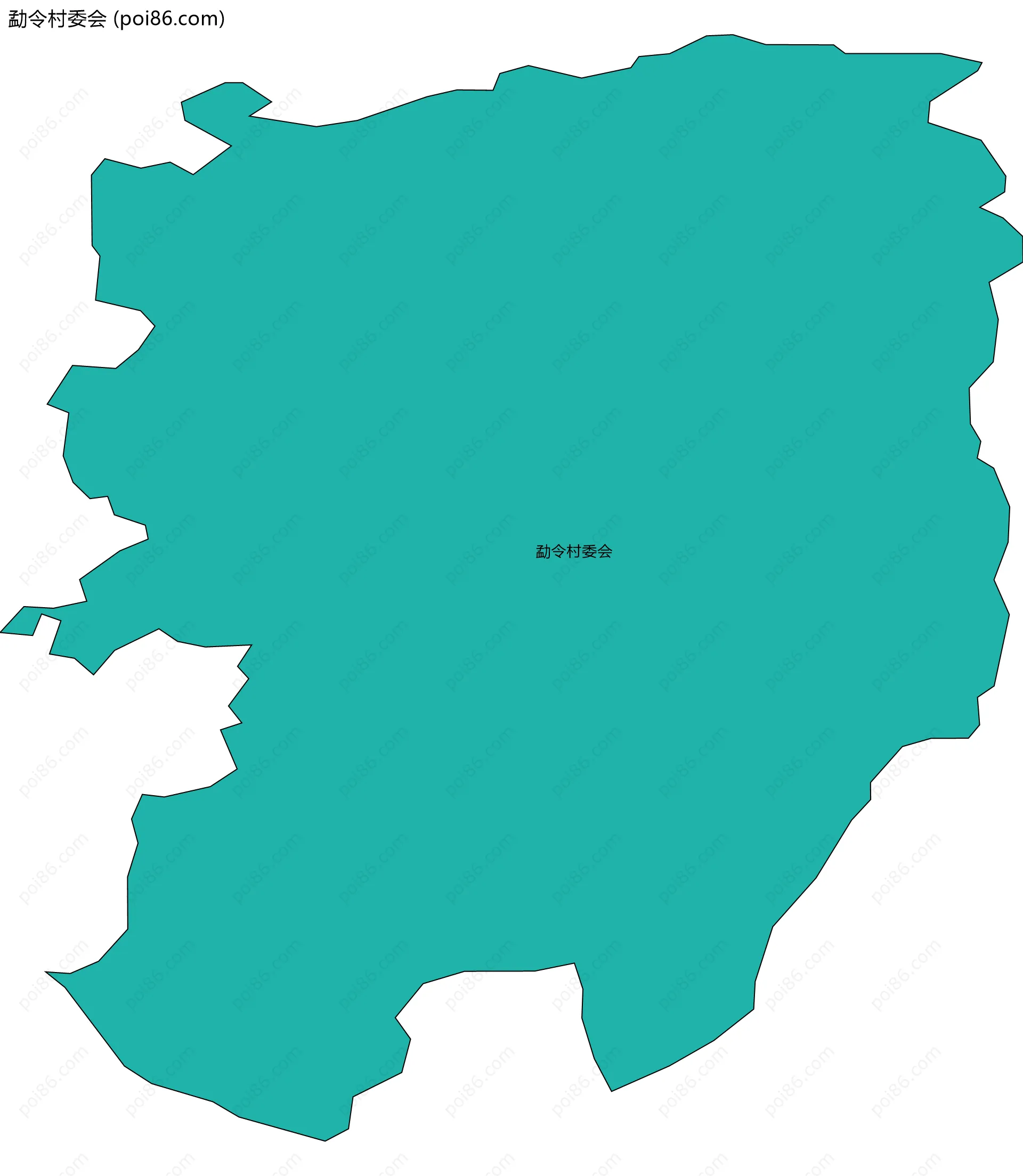 勐令村委会边界地图