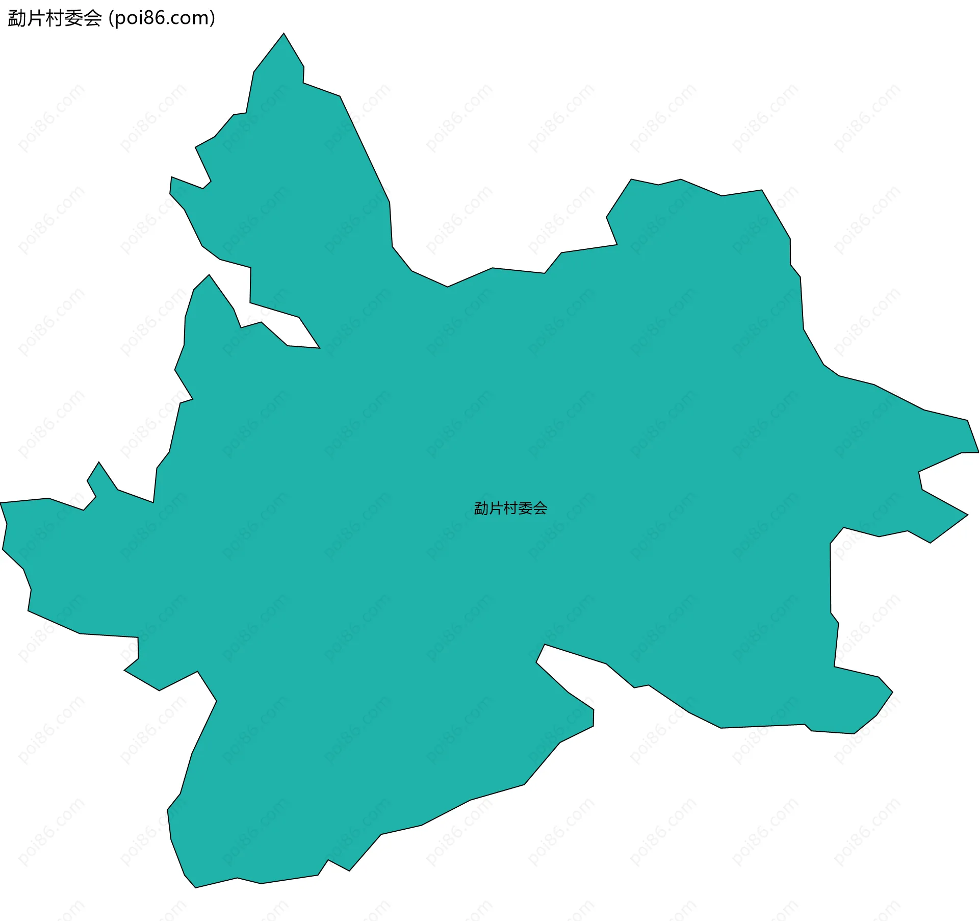 勐片村委会边界地图