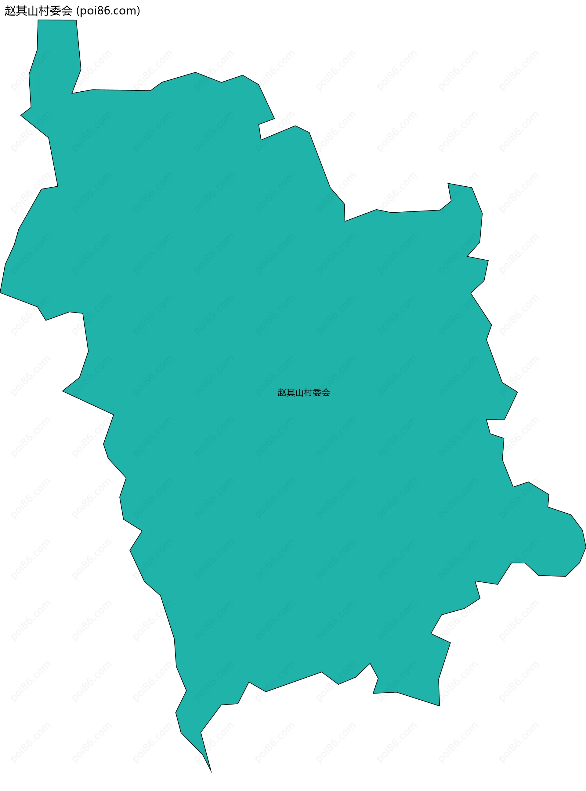 赵其山村委会边界地图