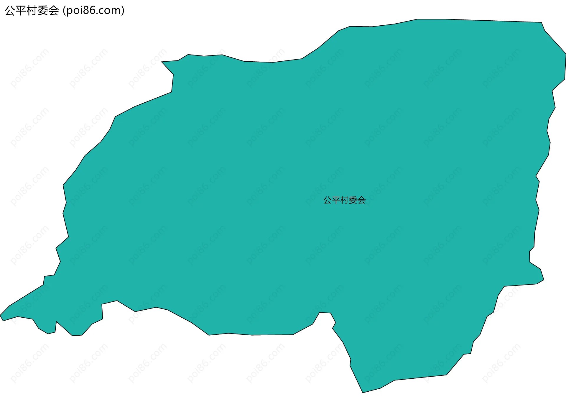 公平村委会边界地图
