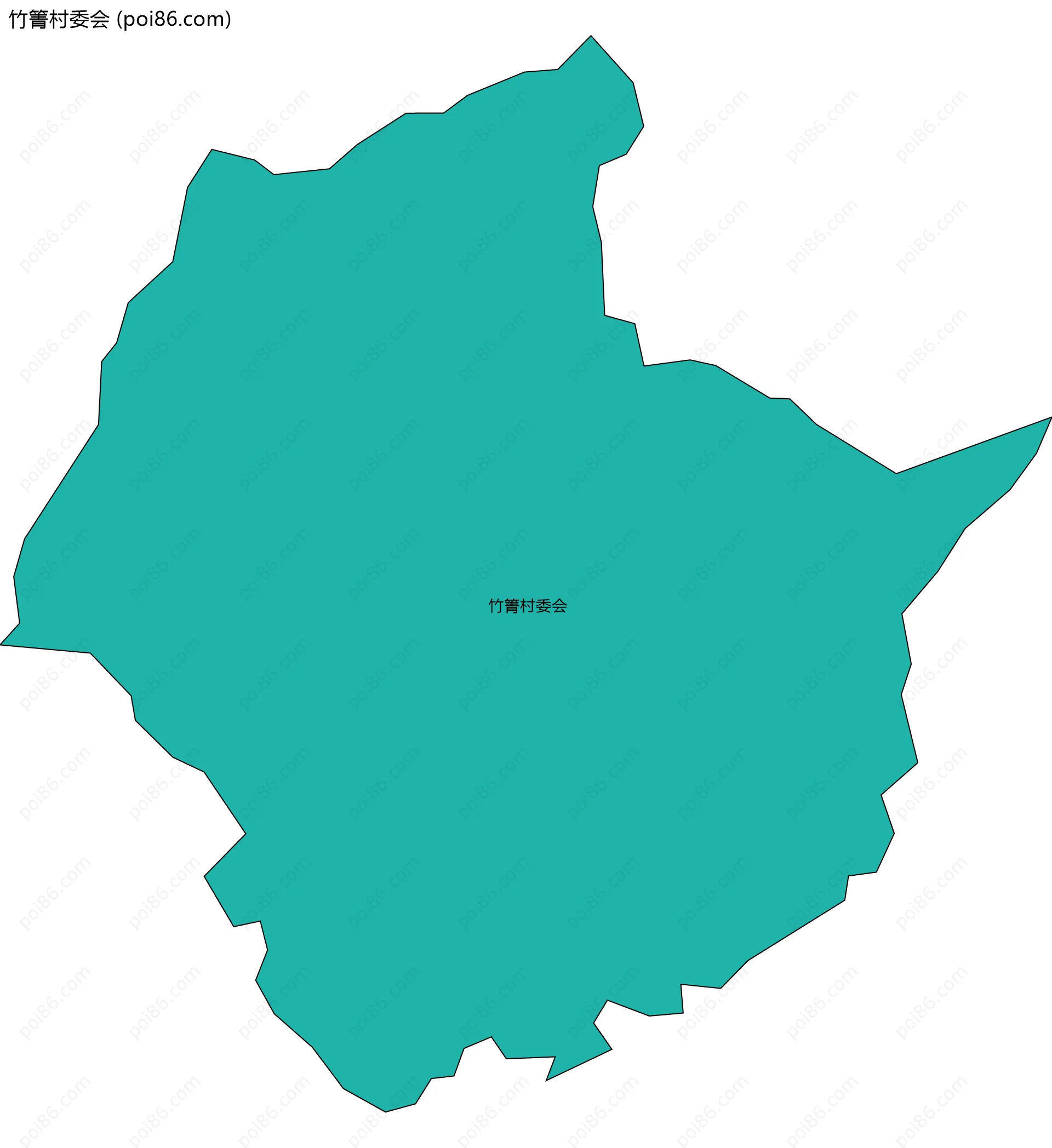 竹箐村委会边界地图